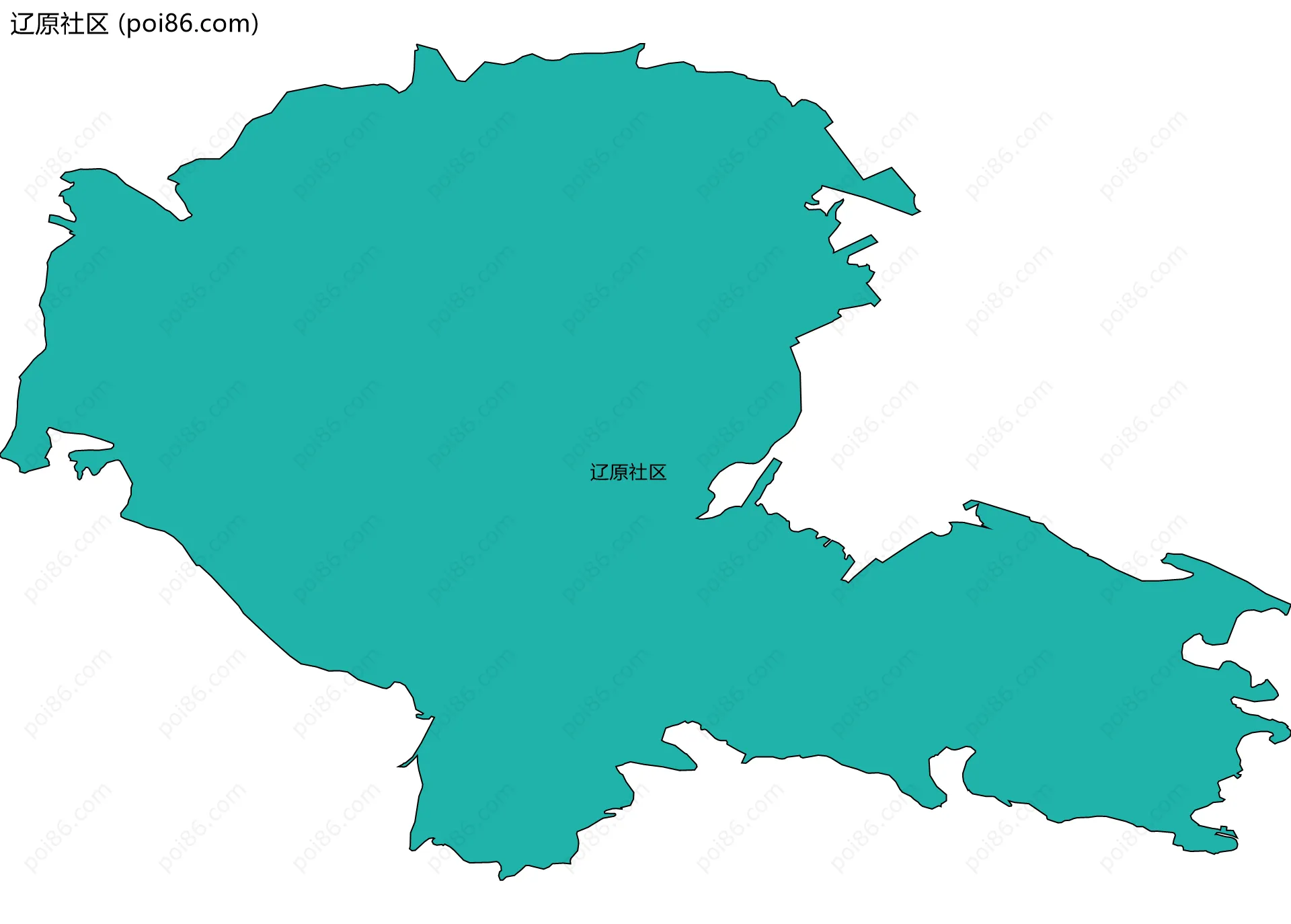 辽原社区边界地图