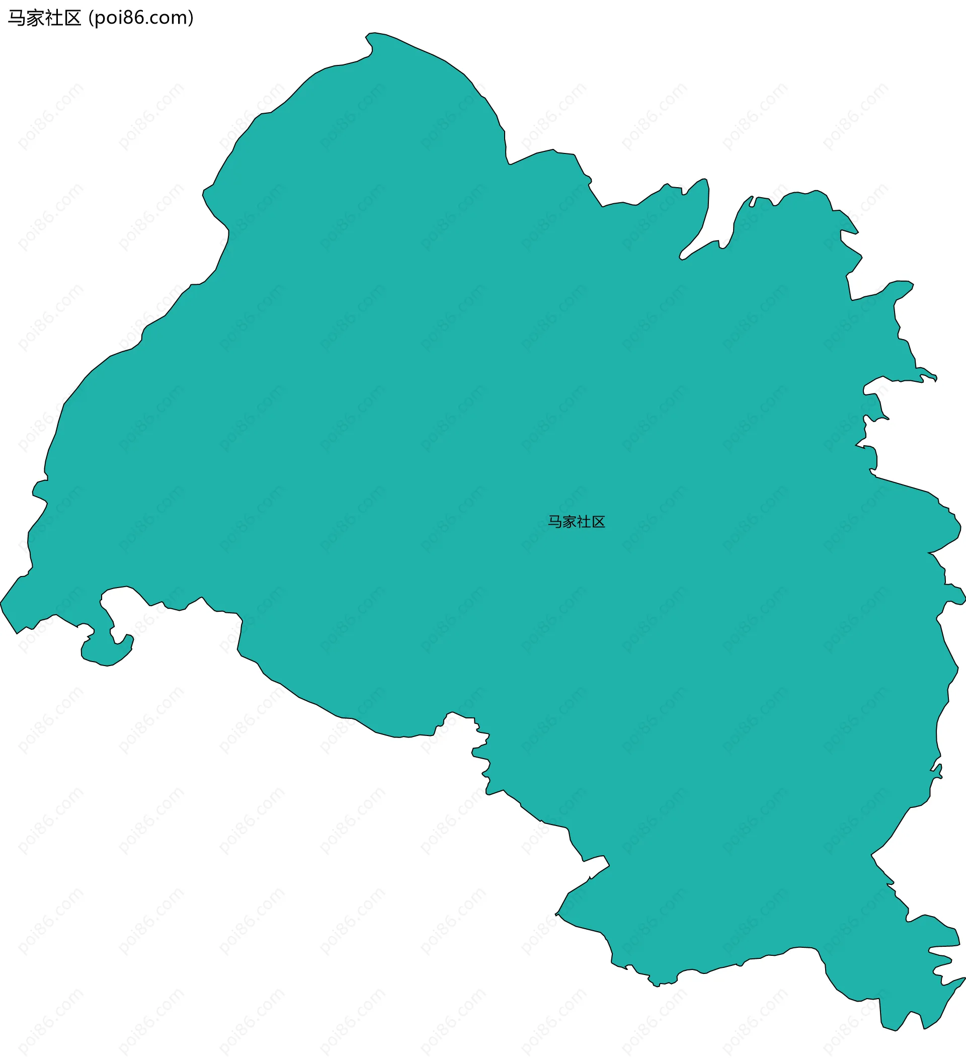 马家社区边界地图