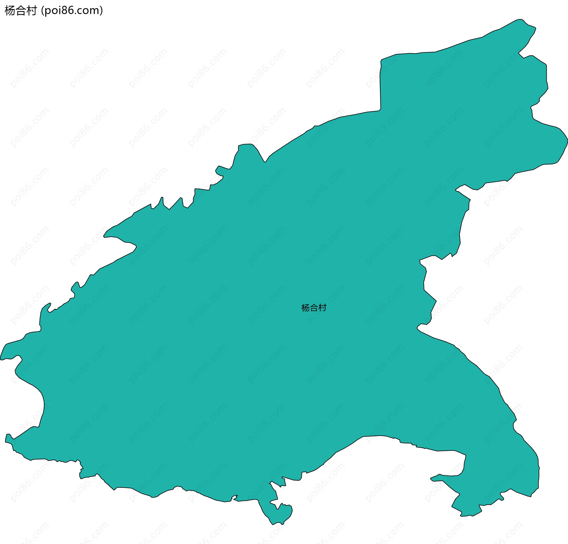 杨合村边界地图