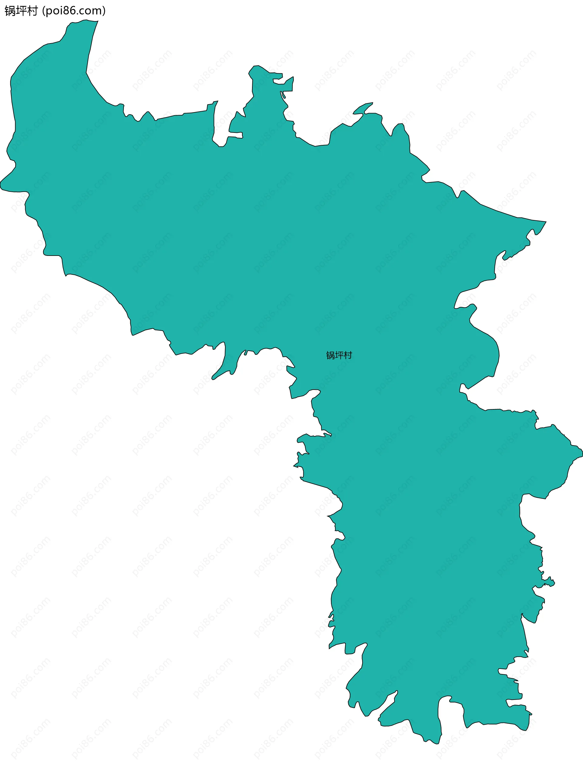 锅坪村边界地图