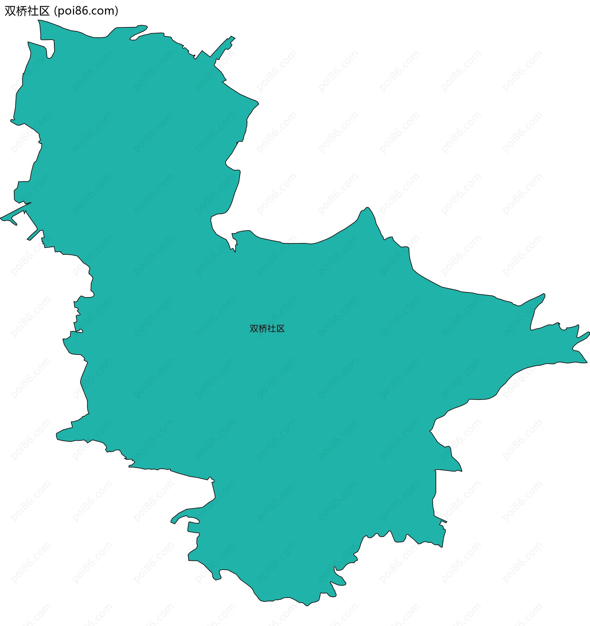双桥社区边界地图