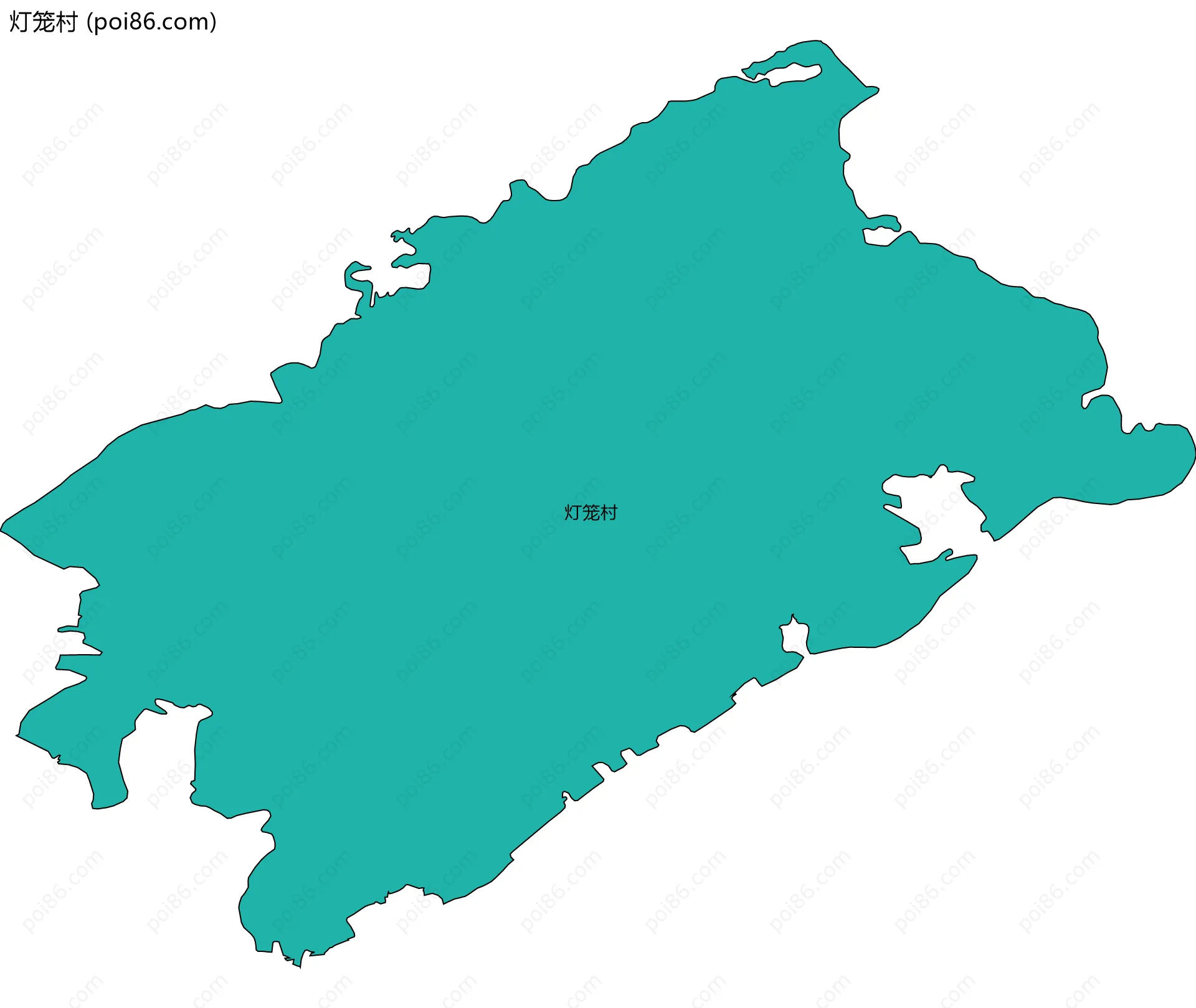 灯笼村边界地图