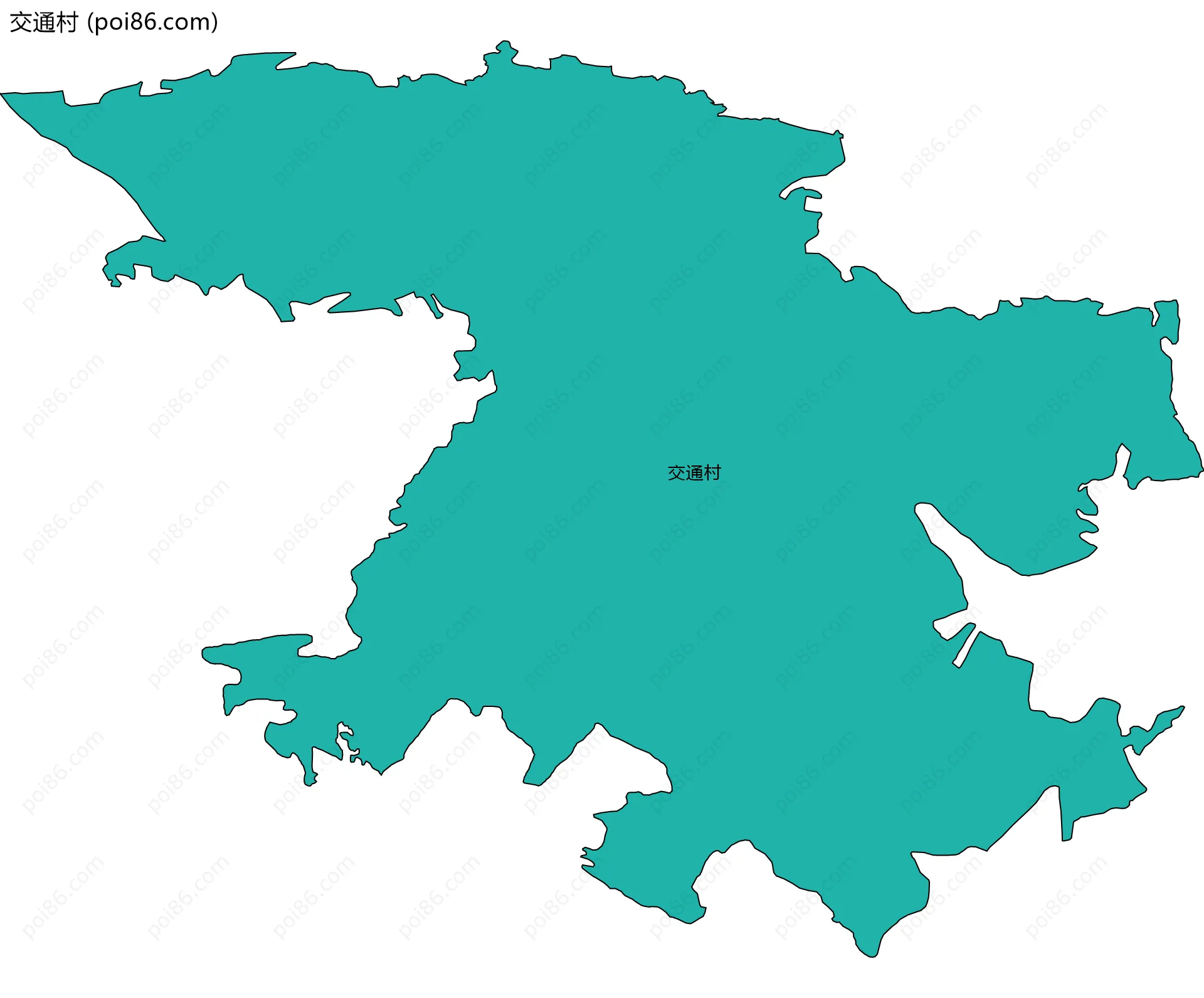 交通村边界地图