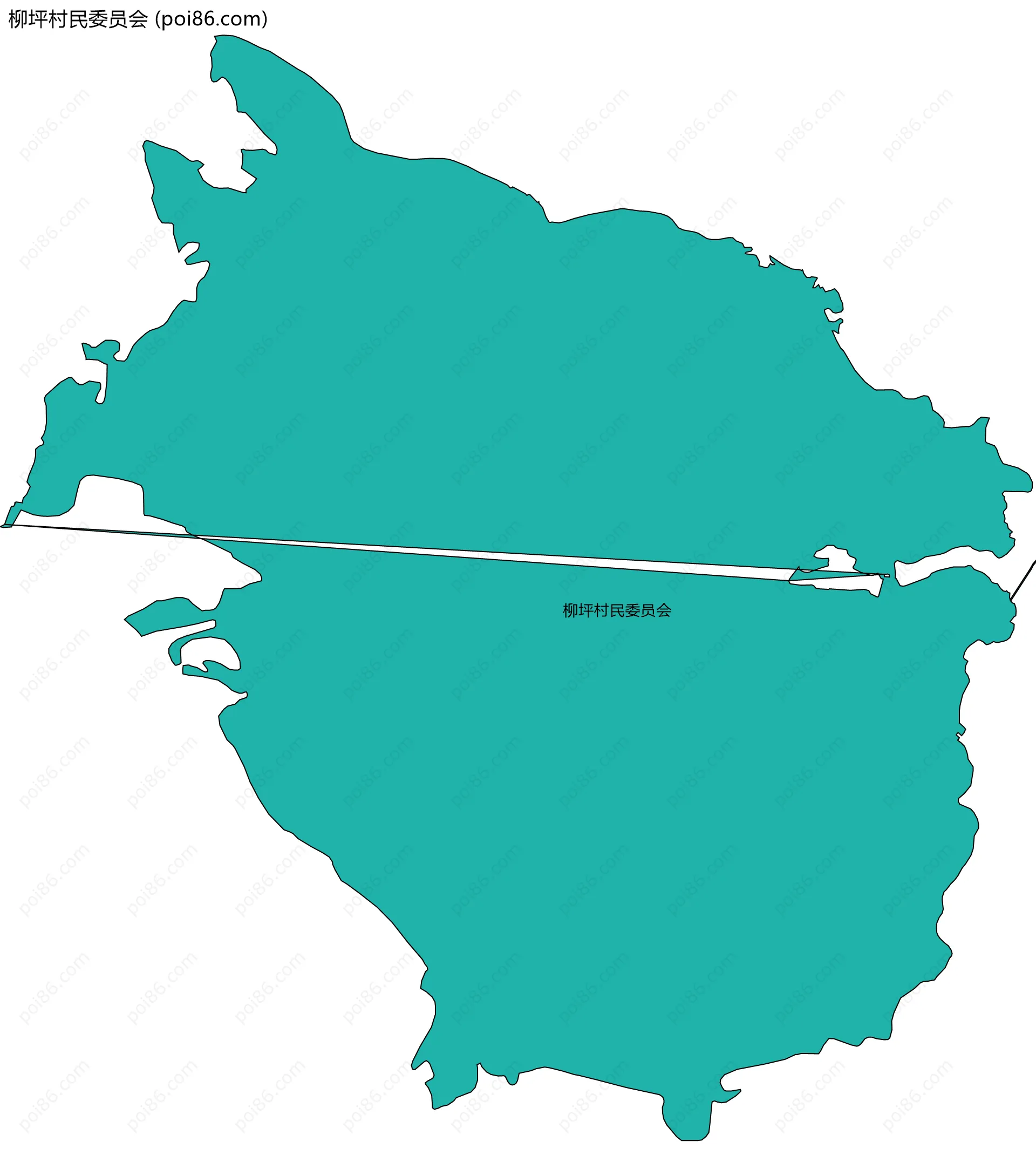 柳坪村民委员会边界地图