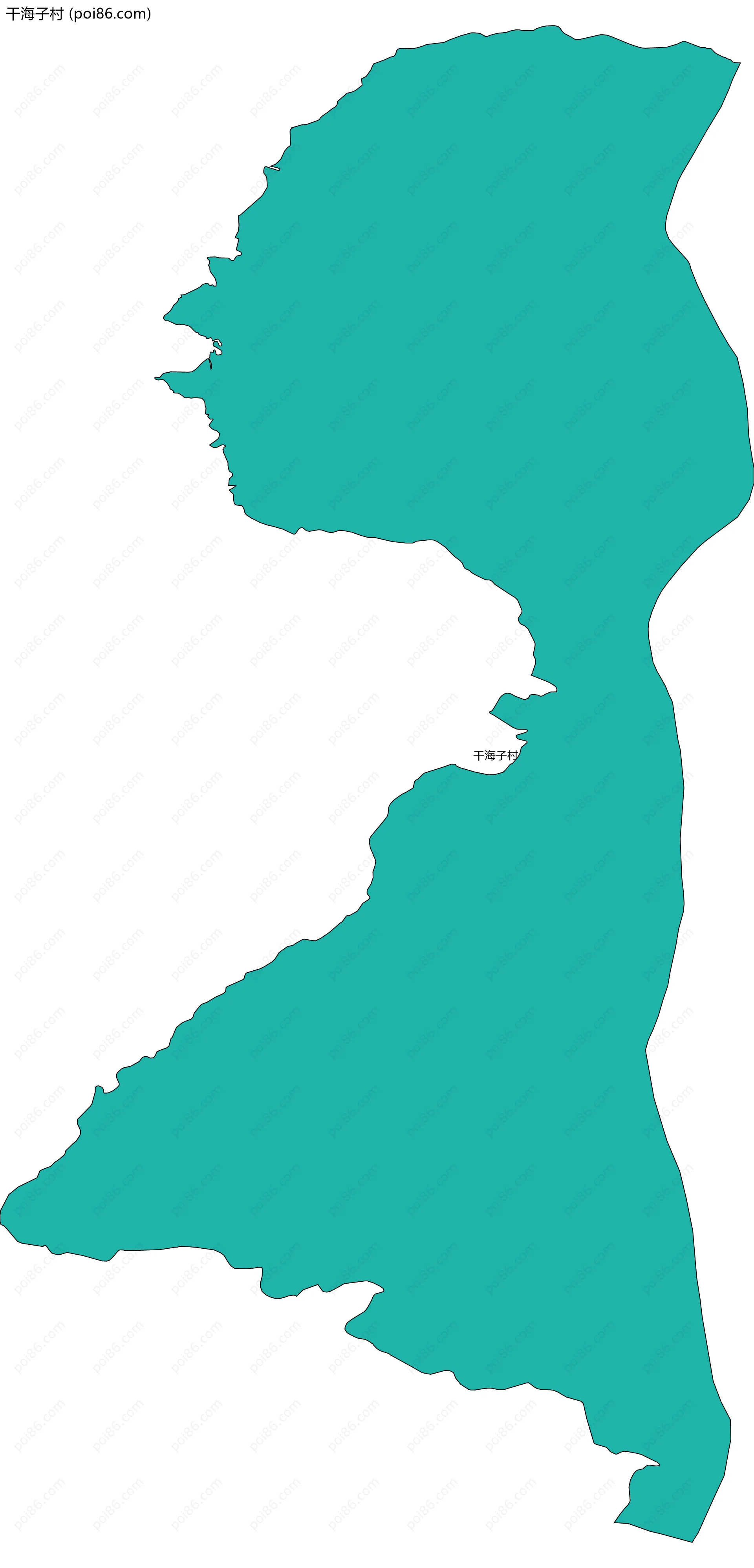 干海子村边界地图