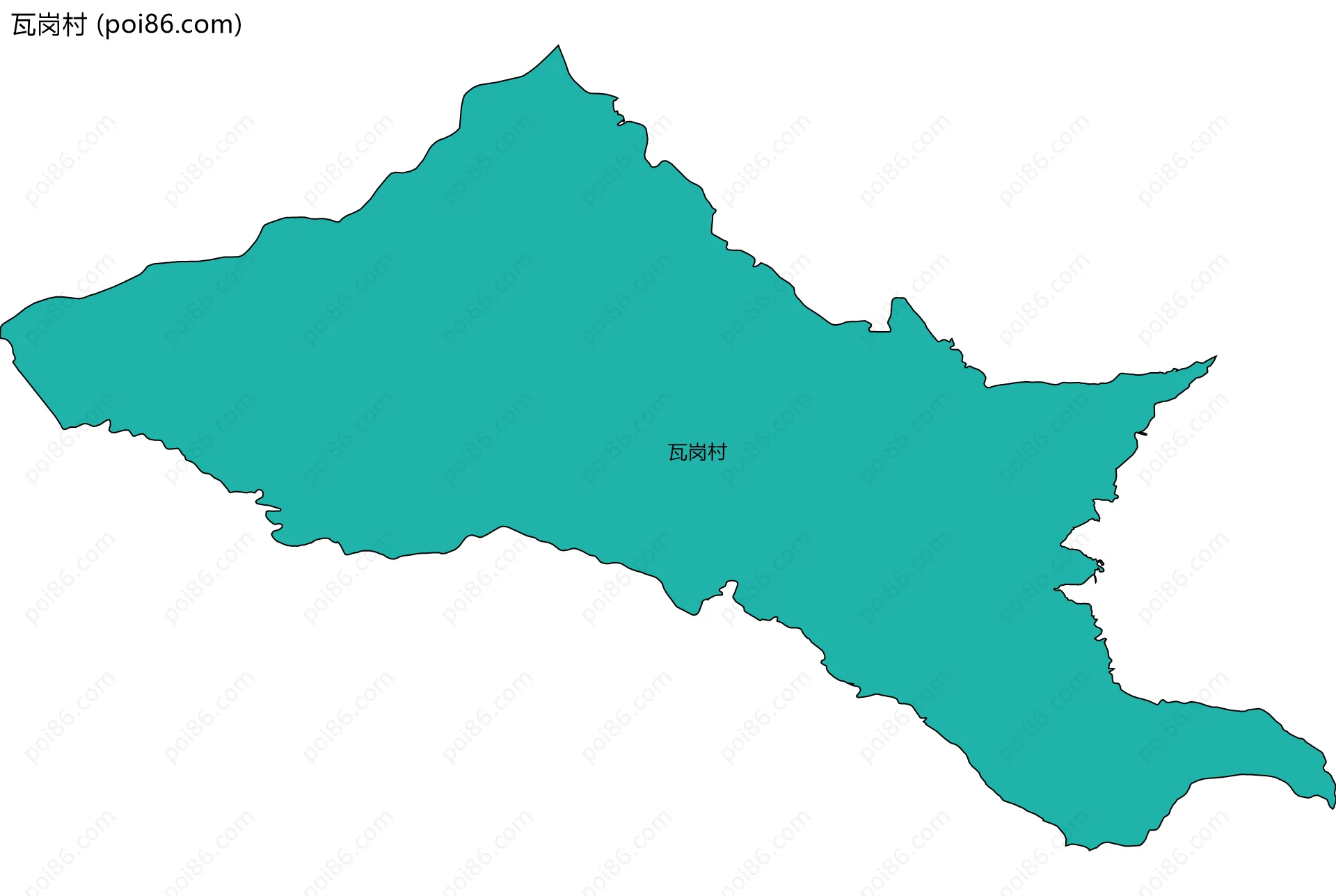 瓦岗村边界地图