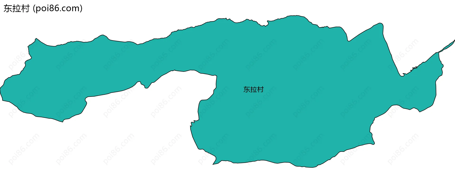 东拉村边界地图