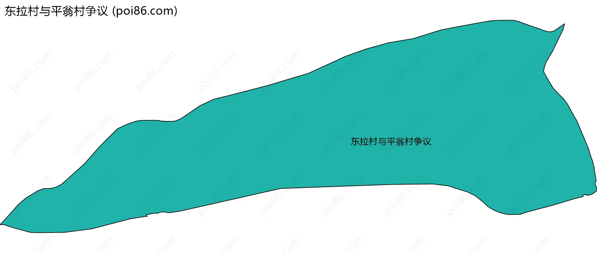 东拉村与平翁村争议边界地图