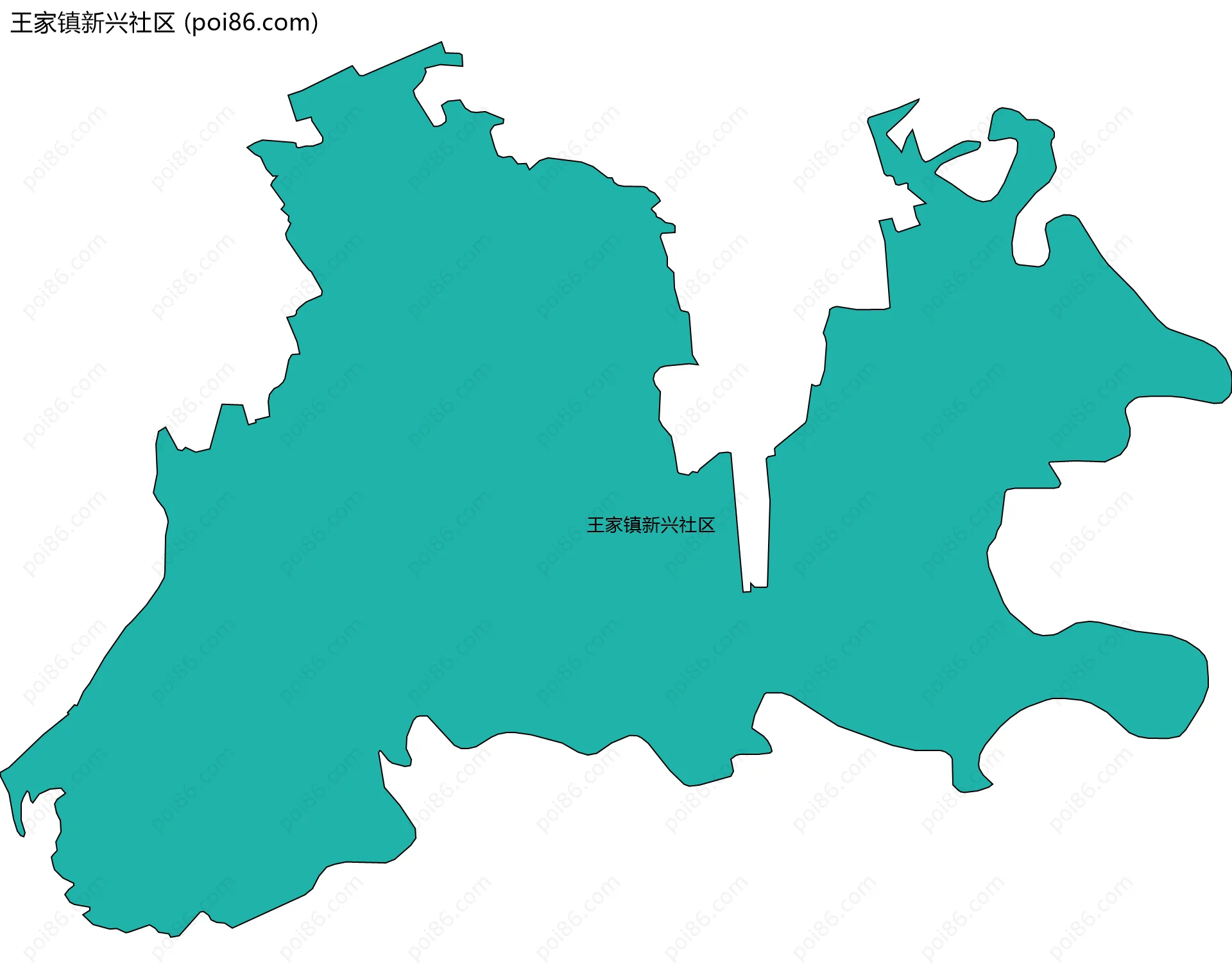 王家镇新兴社区边界地图
