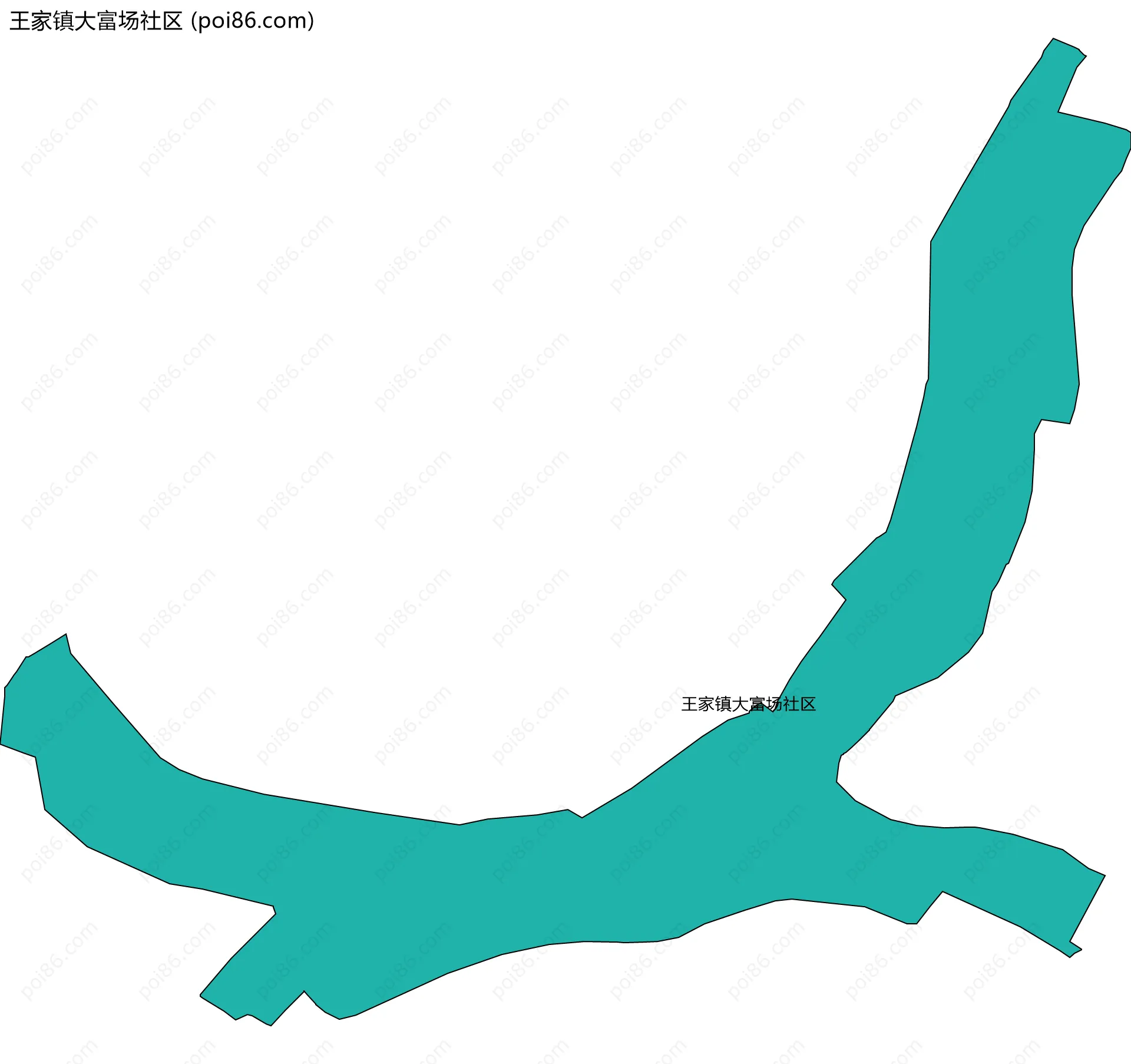 王家镇大富场社区边界地图
