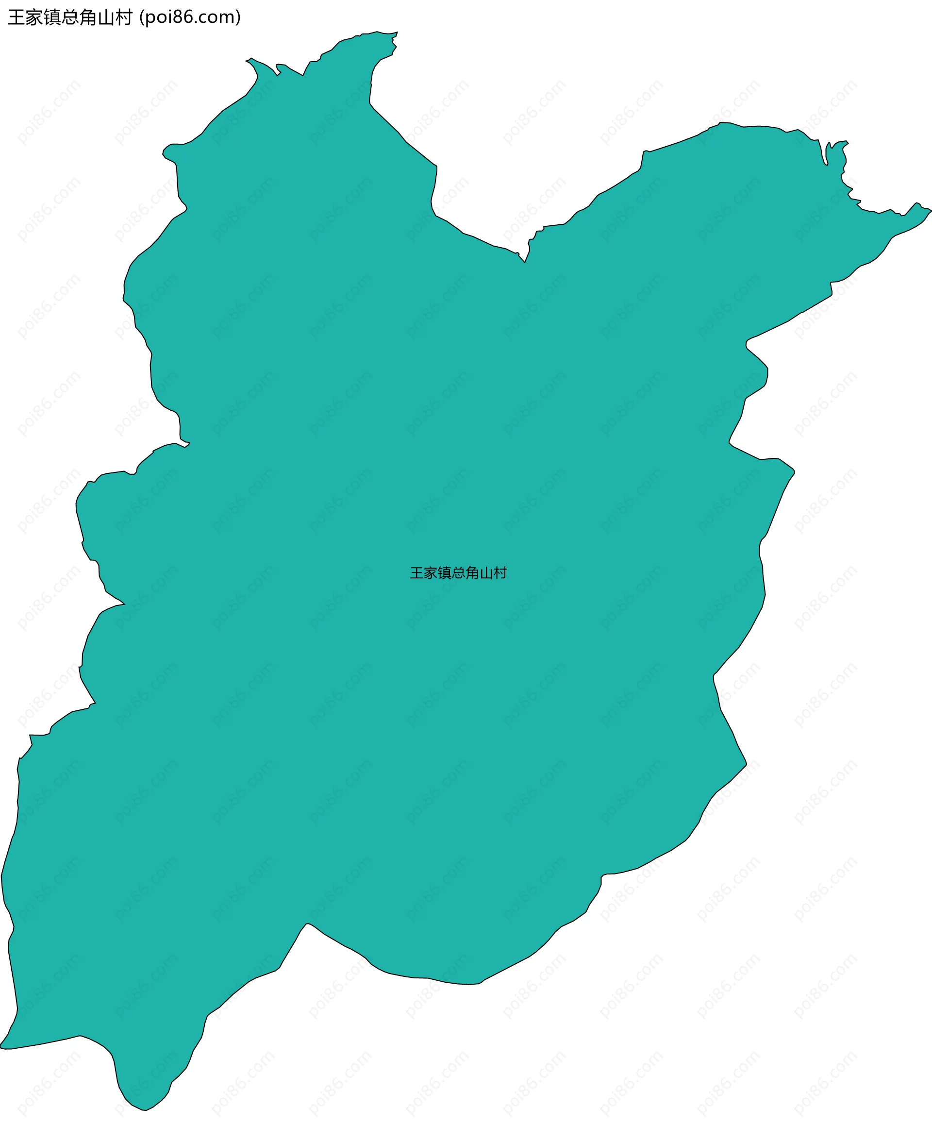 王家镇总角山村边界地图