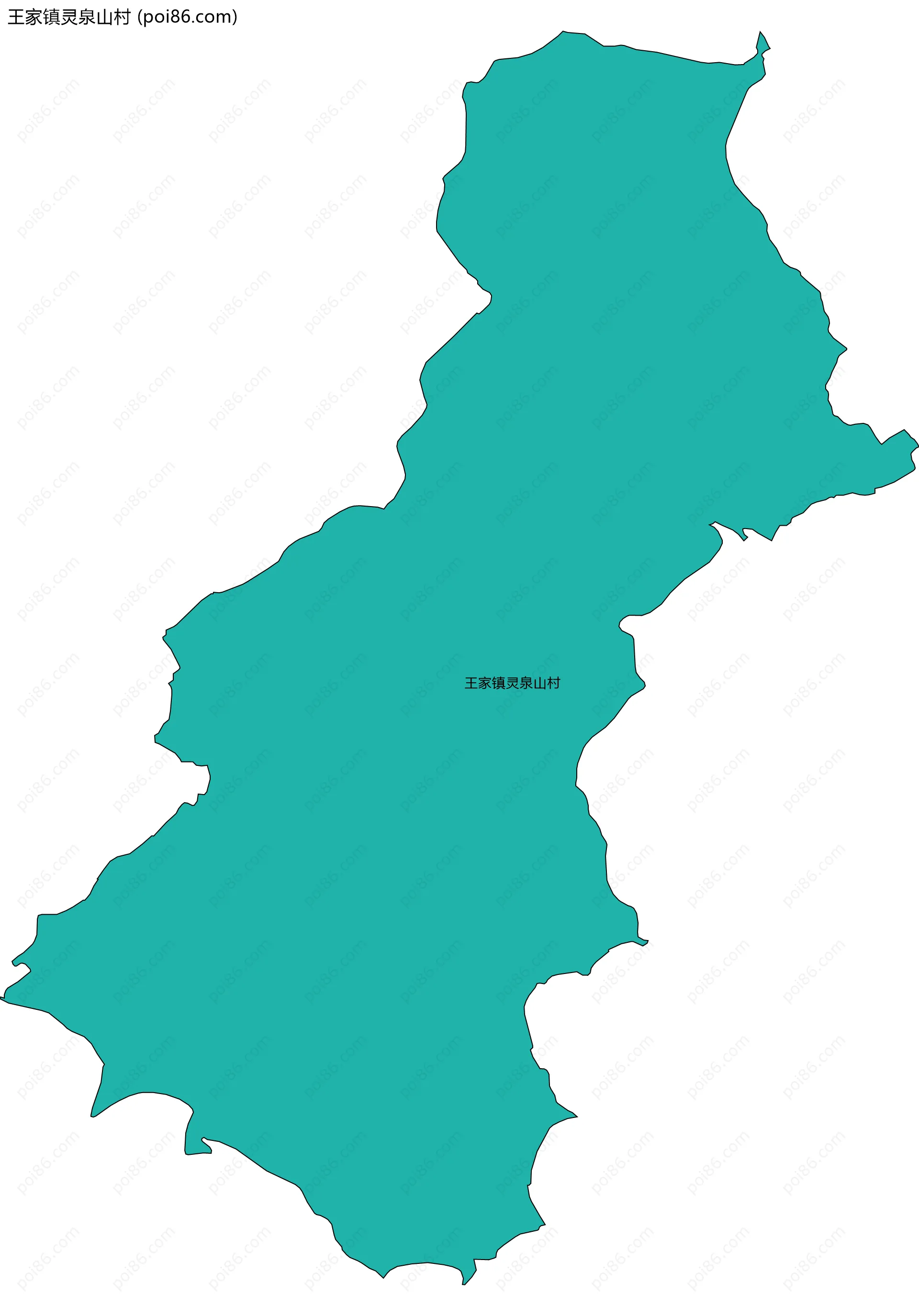 王家镇灵泉山村边界地图