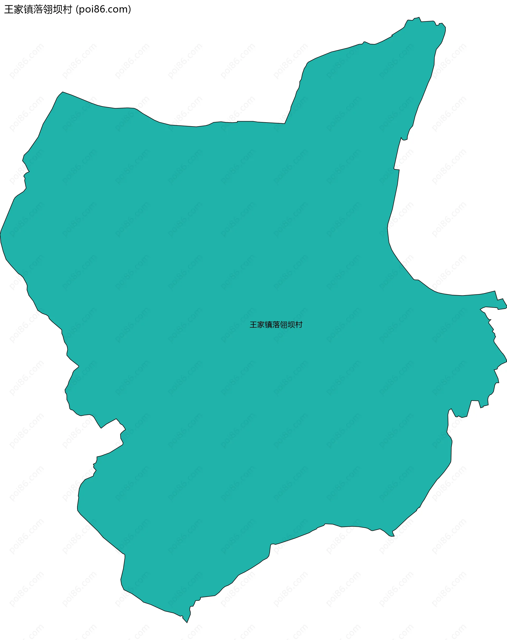 王家镇落翎坝村边界地图