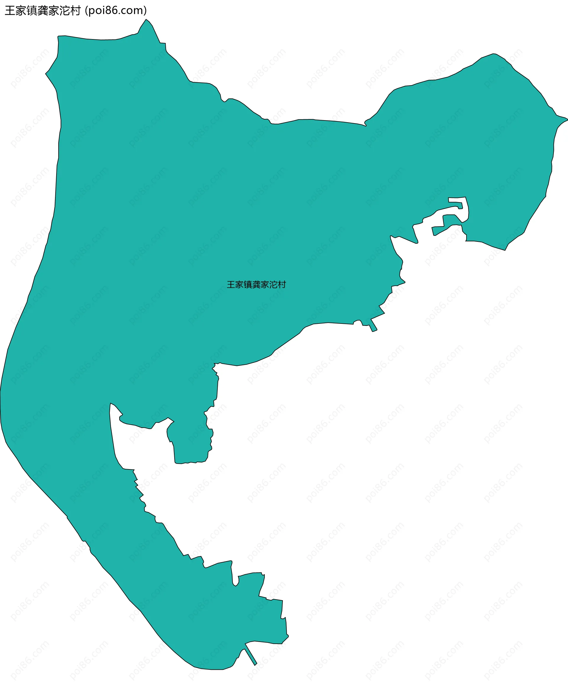 王家镇龚家沱村边界地图