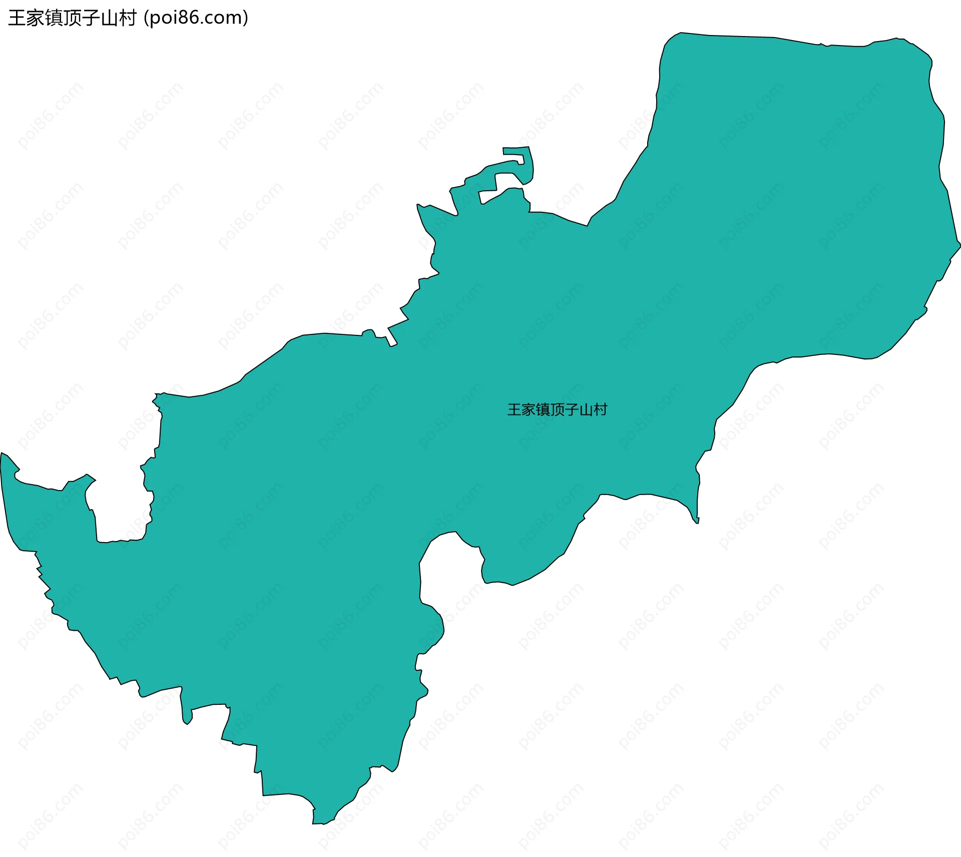 王家镇顶子山村边界地图