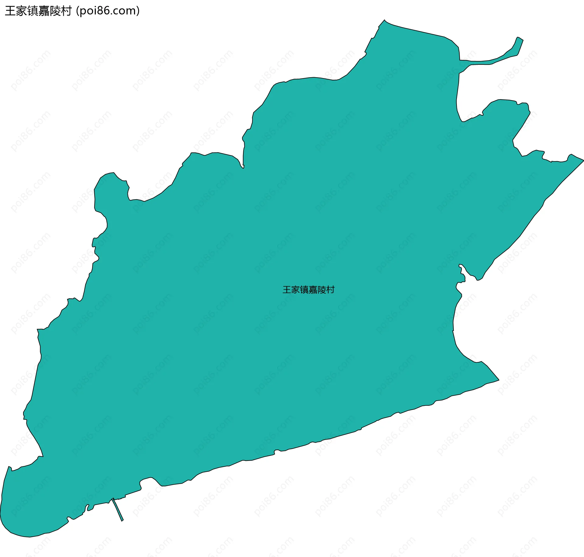 王家镇嘉陵村边界地图