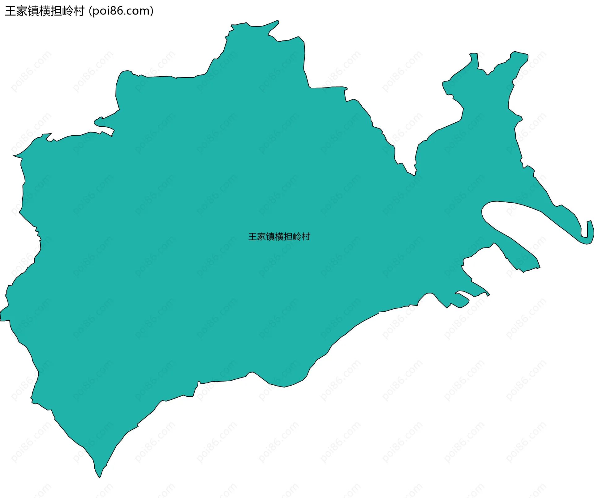 王家镇横担岭村边界地图