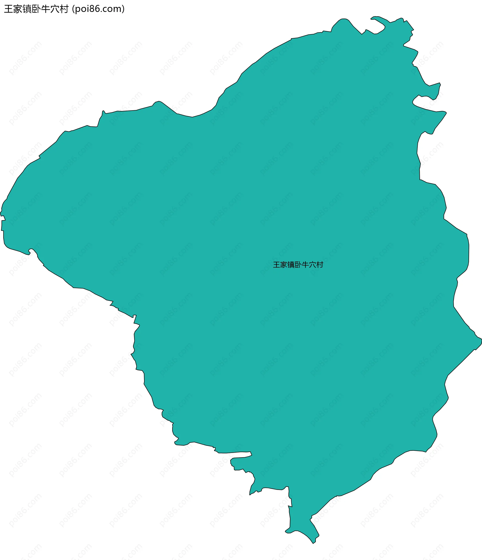 王家镇卧牛穴村边界地图