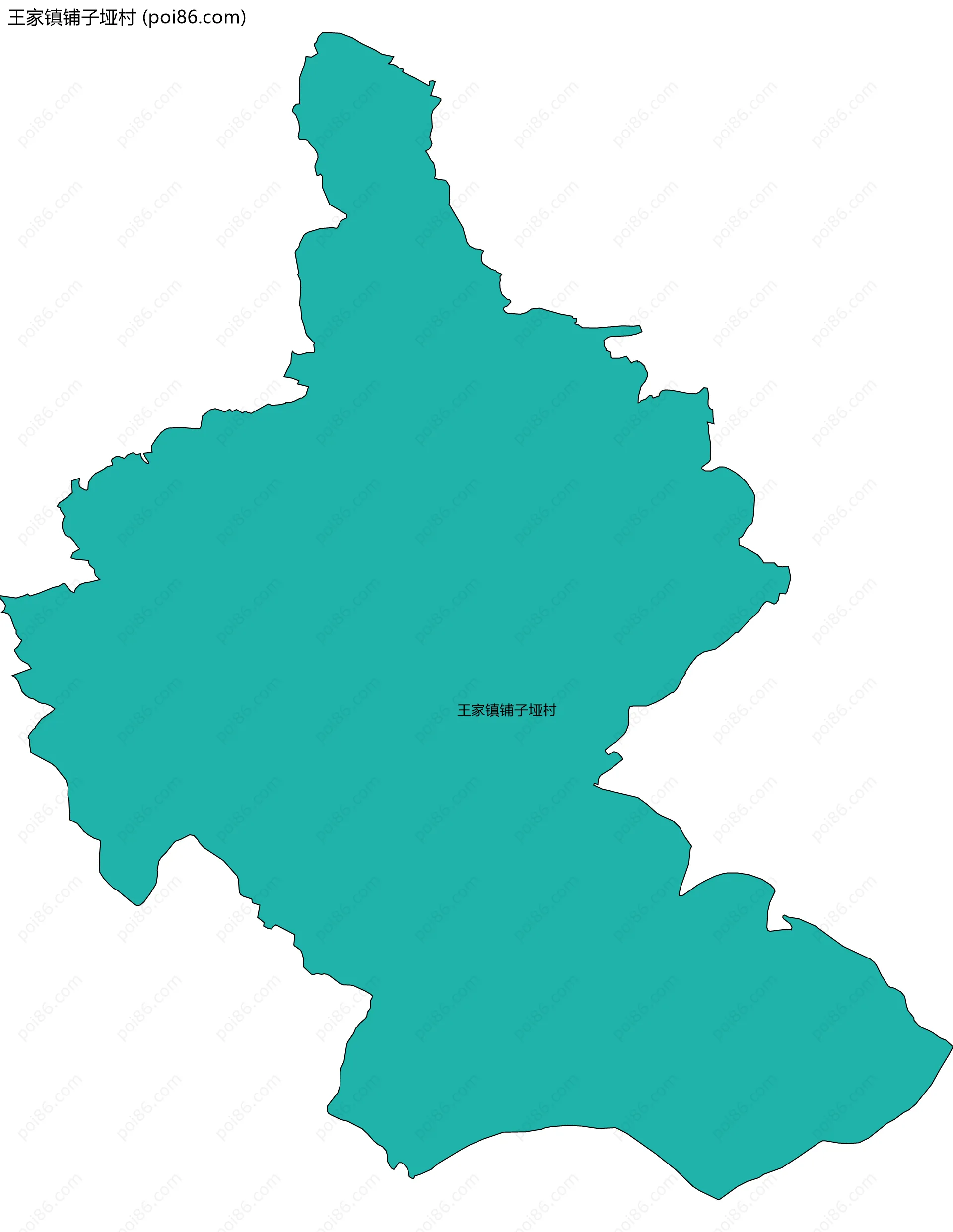 王家镇铺子垭村边界地图