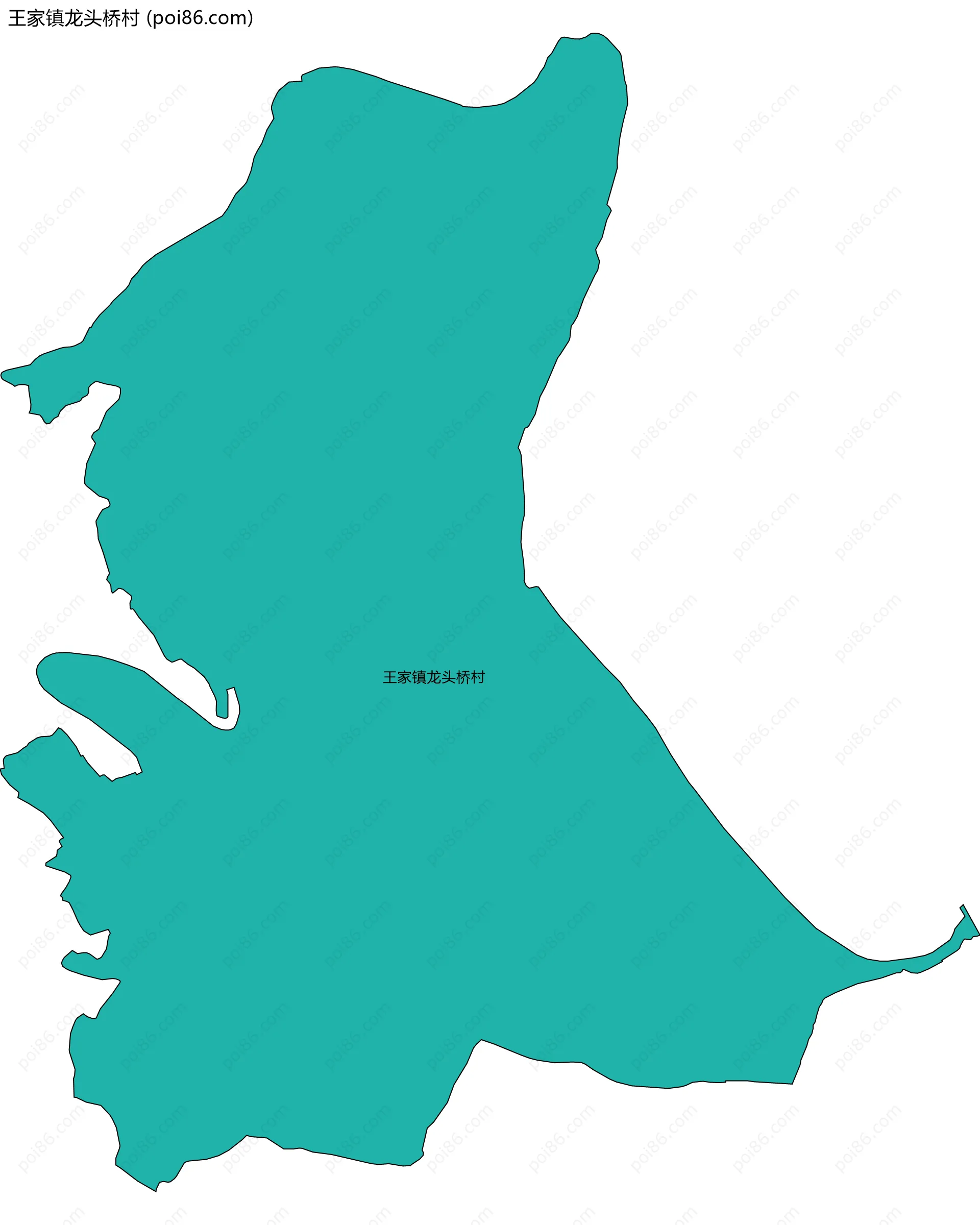 王家镇龙头桥村边界地图