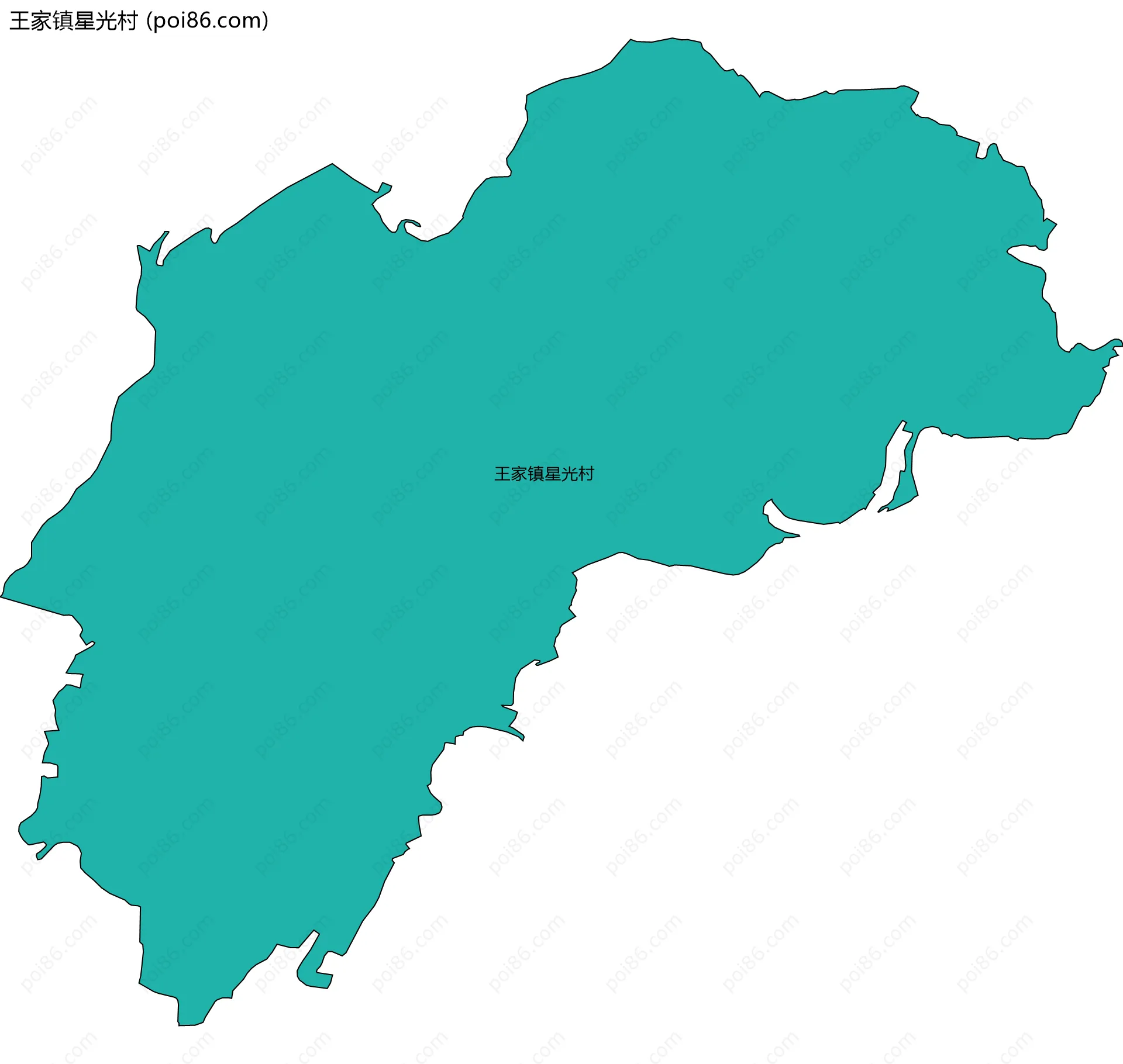 王家镇星光村边界地图