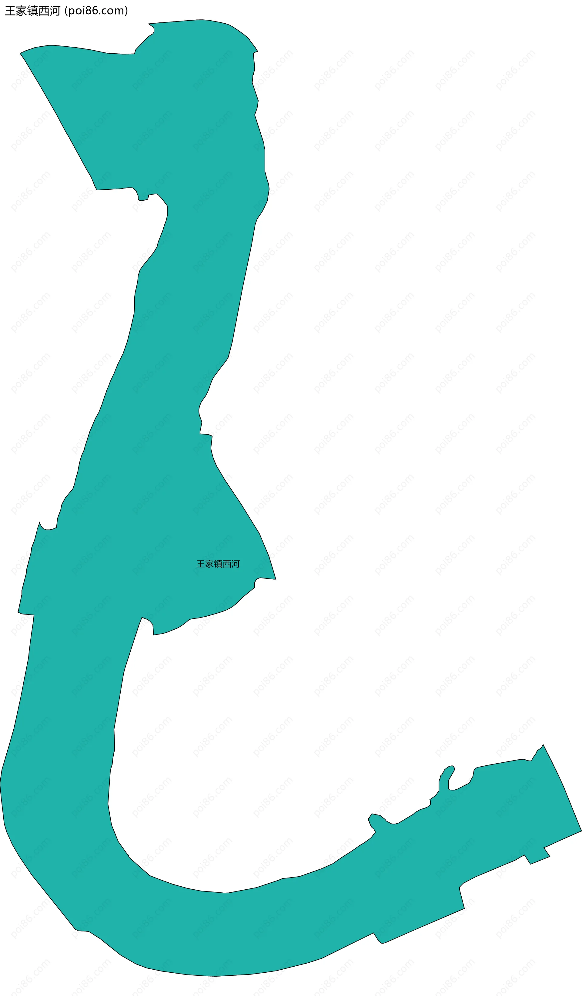 王家镇西河边界地图