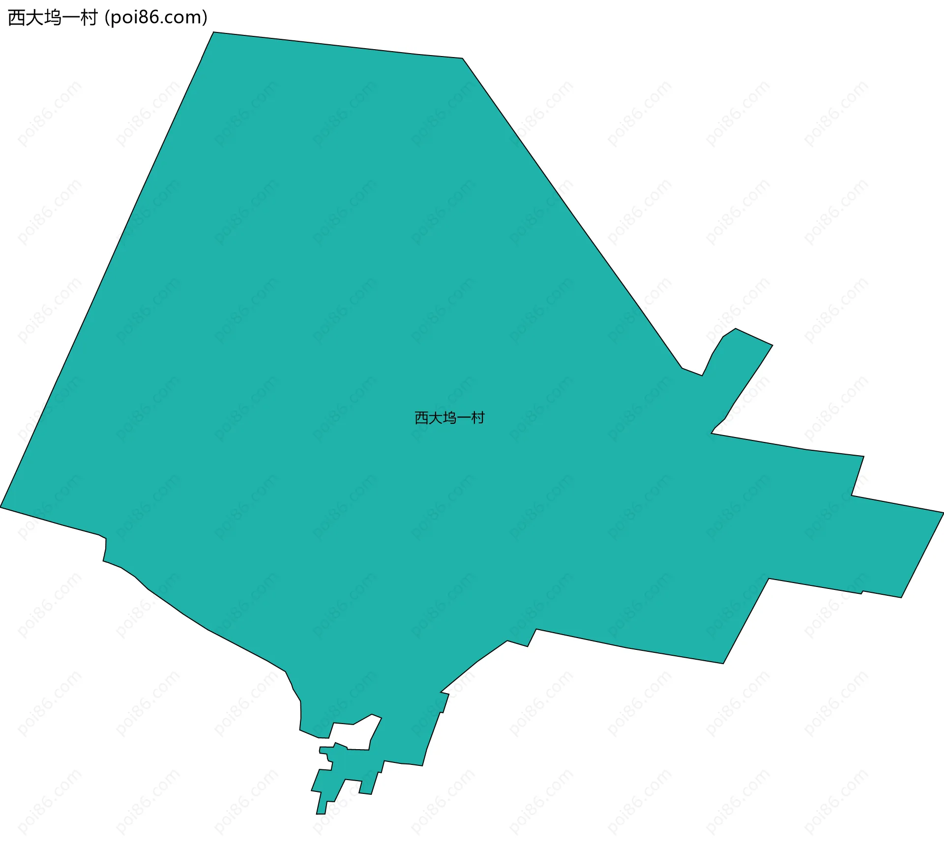 西大坞一村边界地图