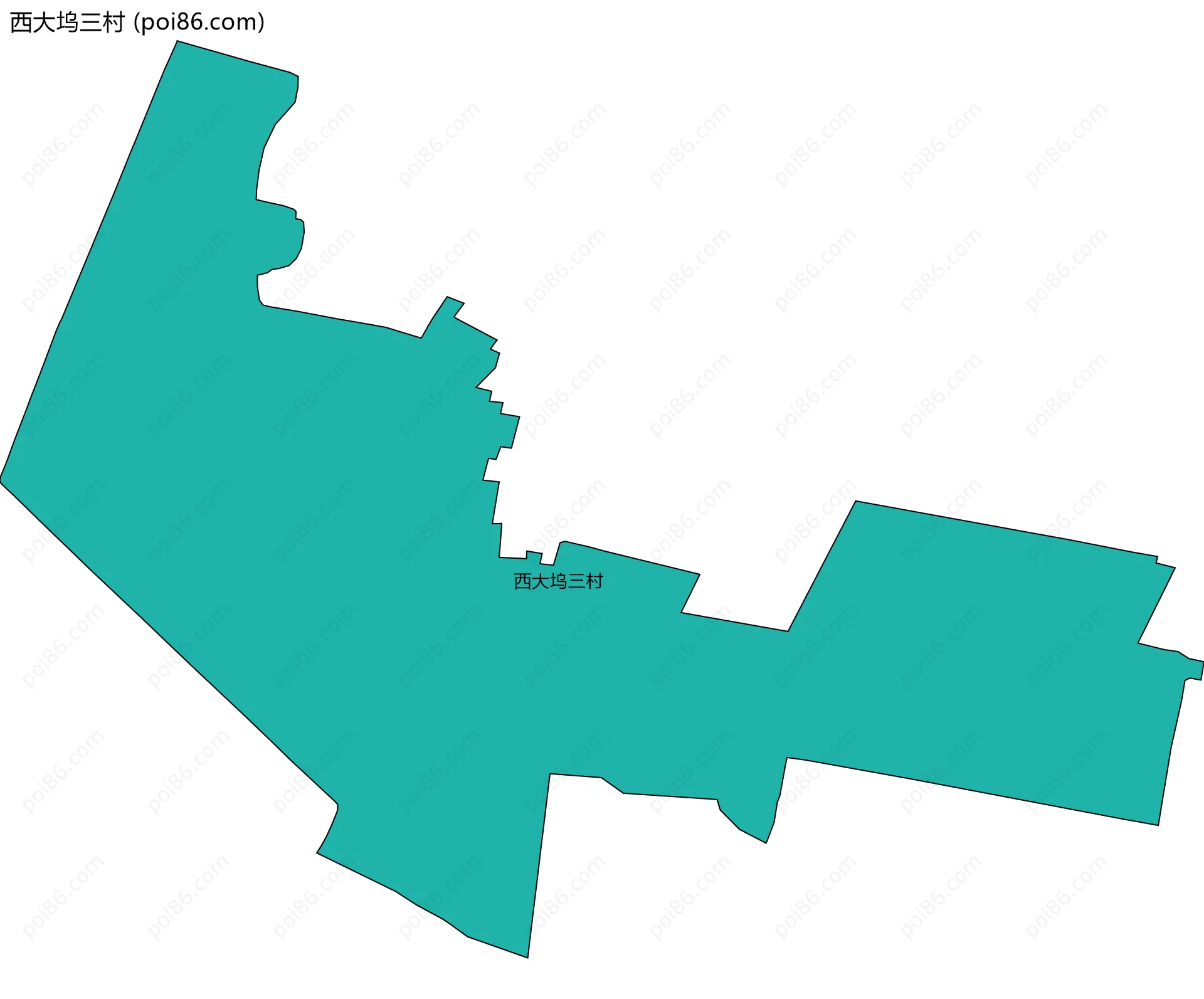 西大坞三村边界地图