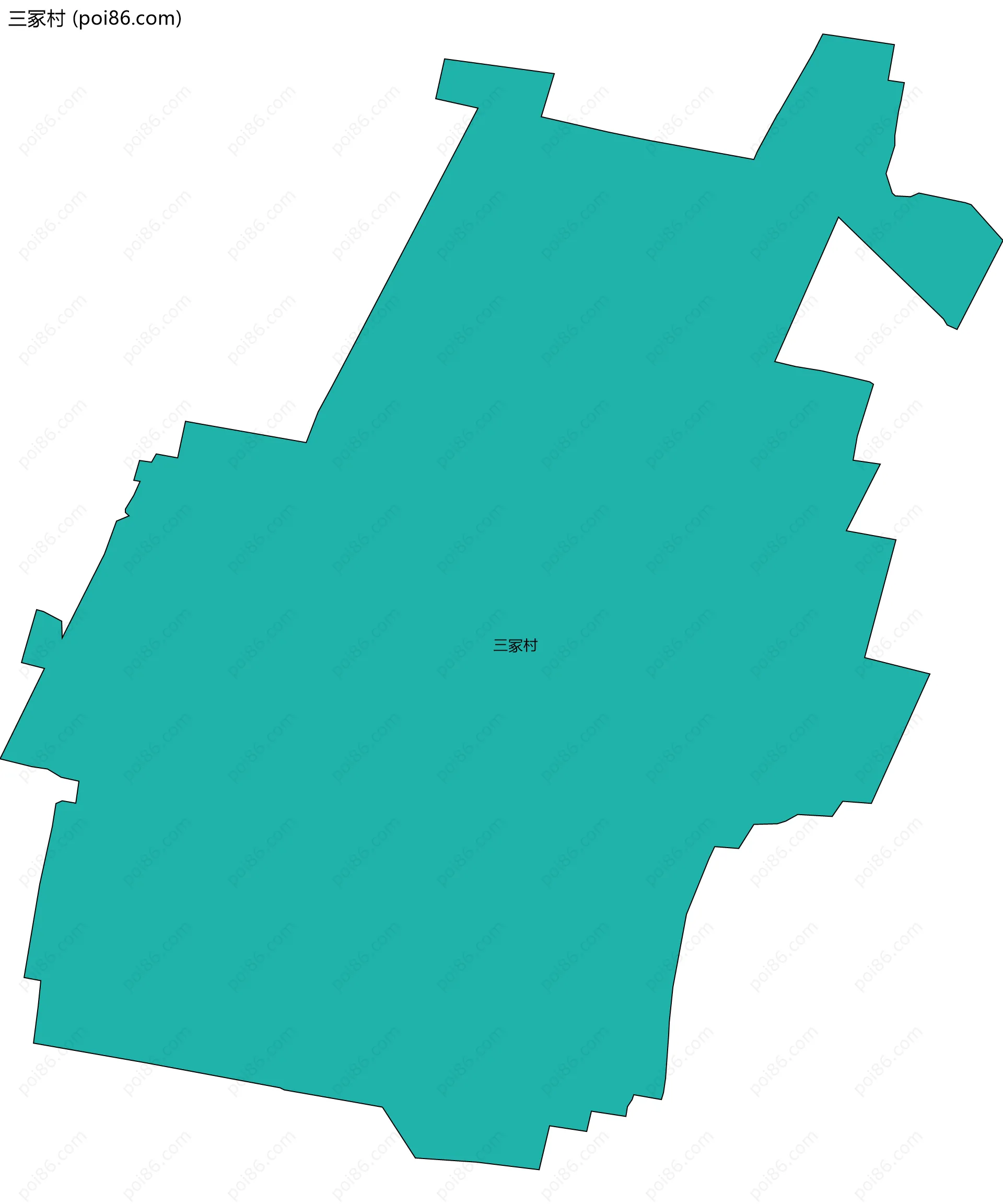 三冢村边界地图