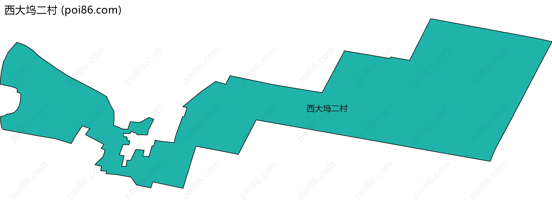 西大坞二村边界地图