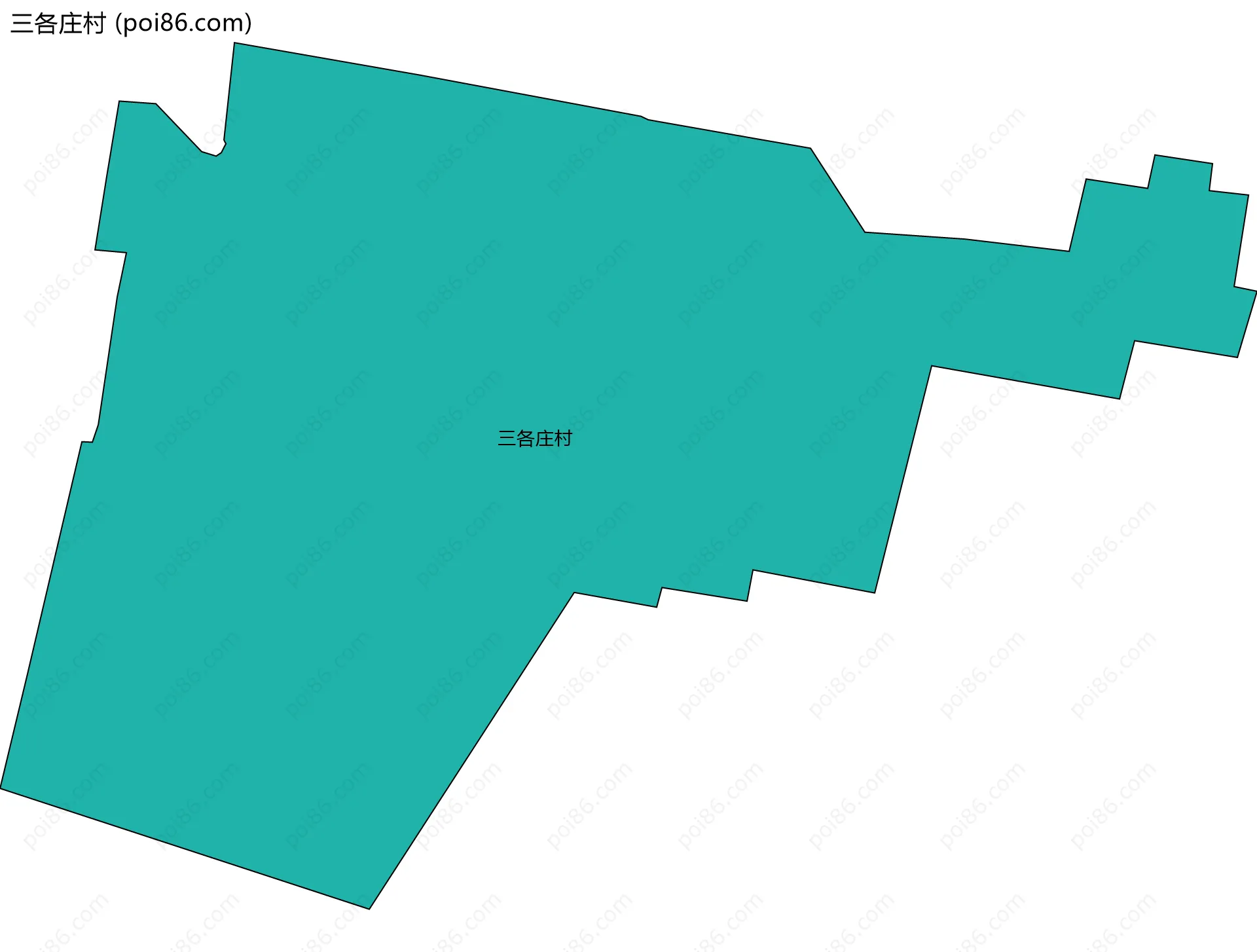 三各庄村边界地图