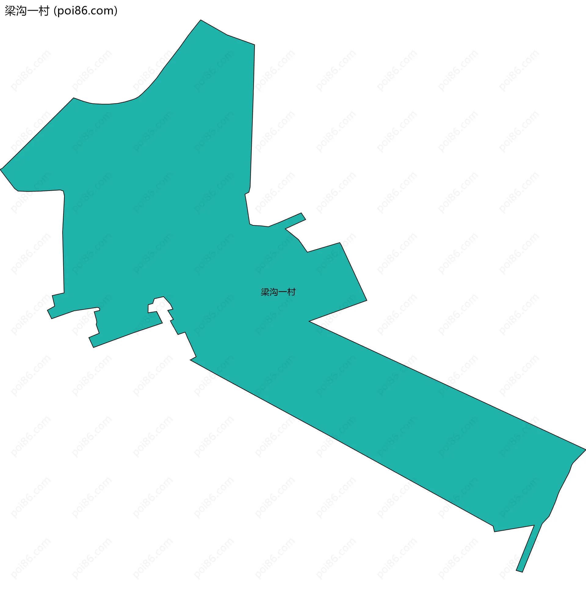 梁沟一村边界地图