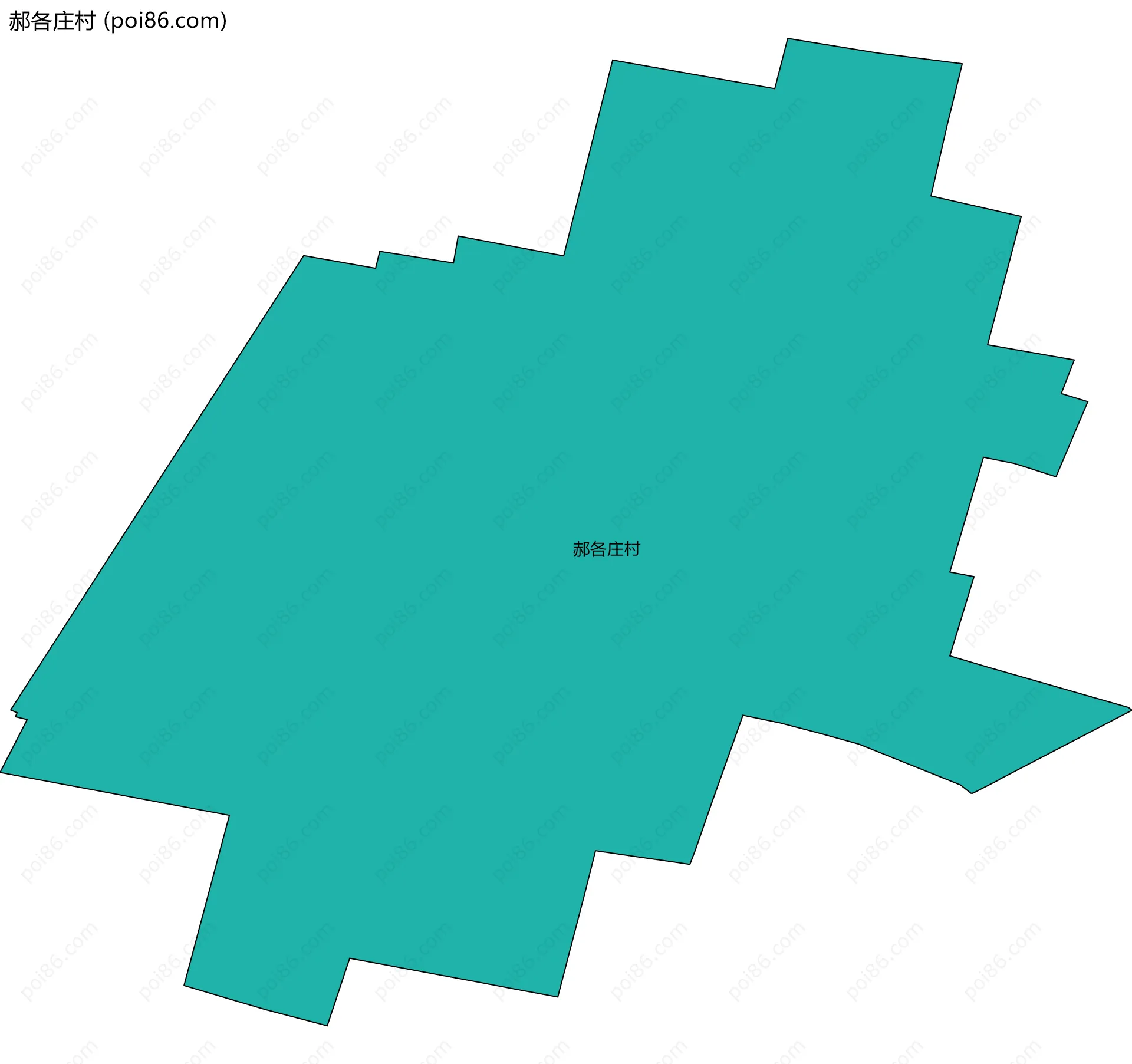 郝各庄村边界地图