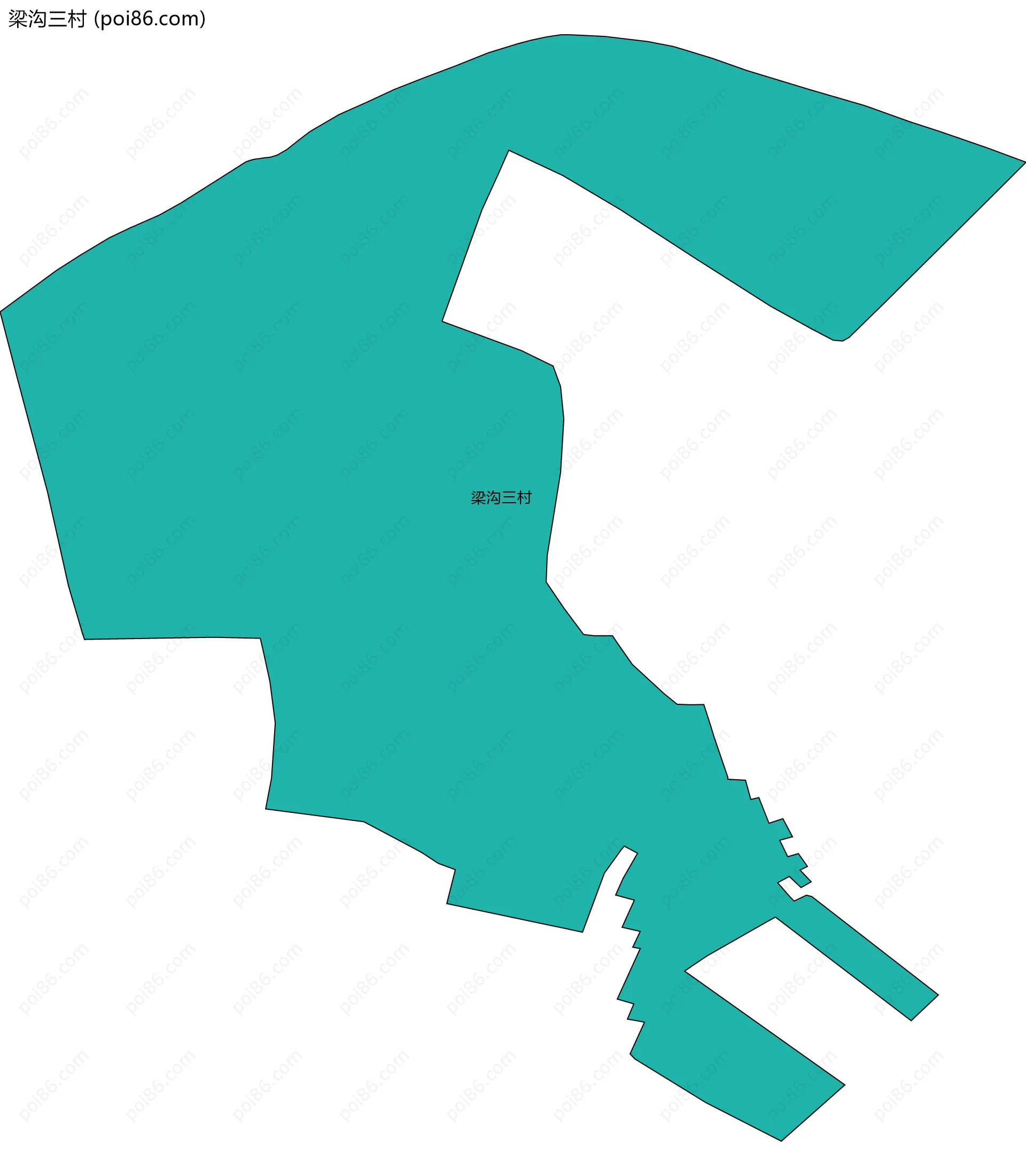 梁沟三村边界地图