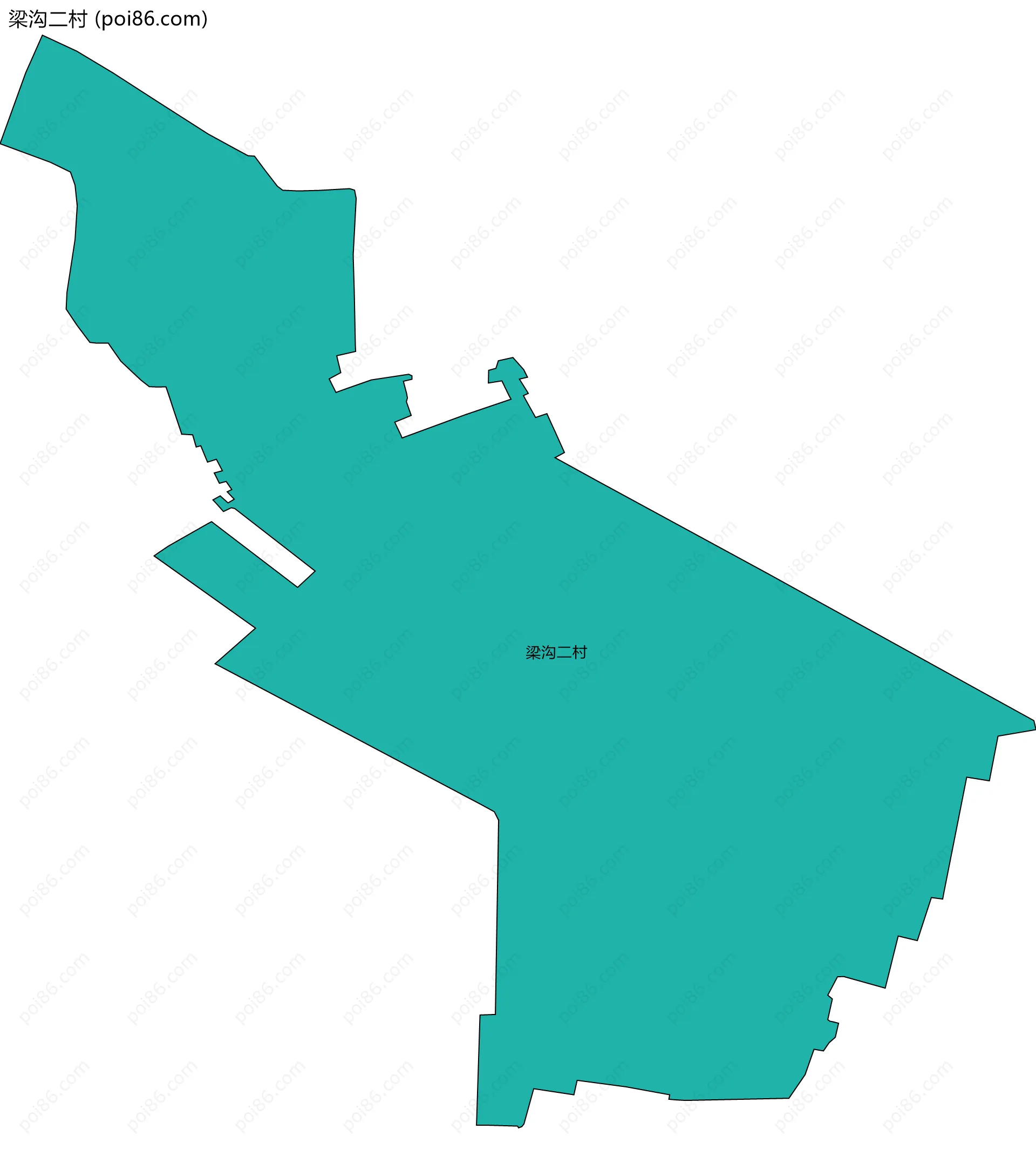 梁沟二村边界地图