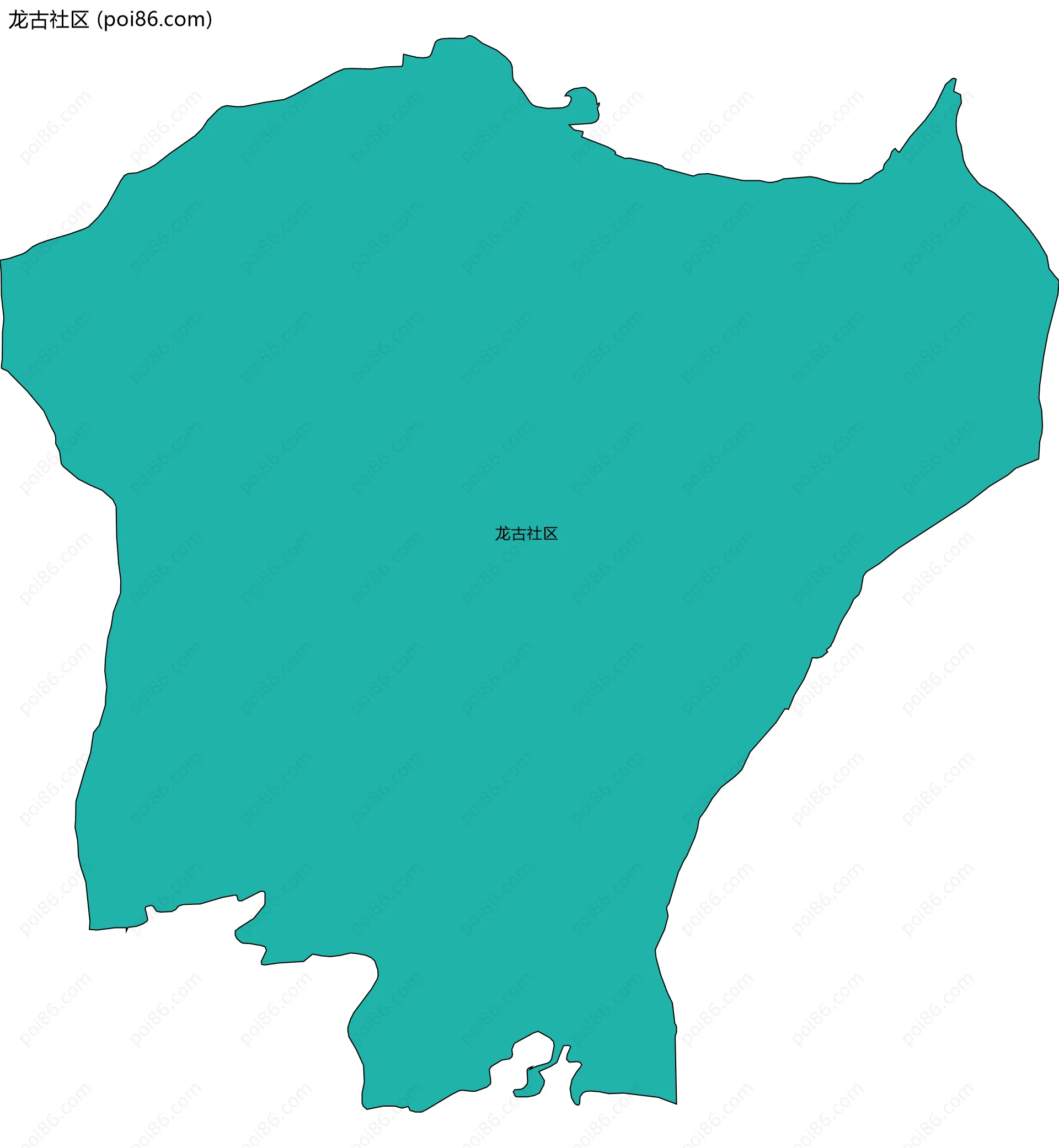 龙古社区边界地图