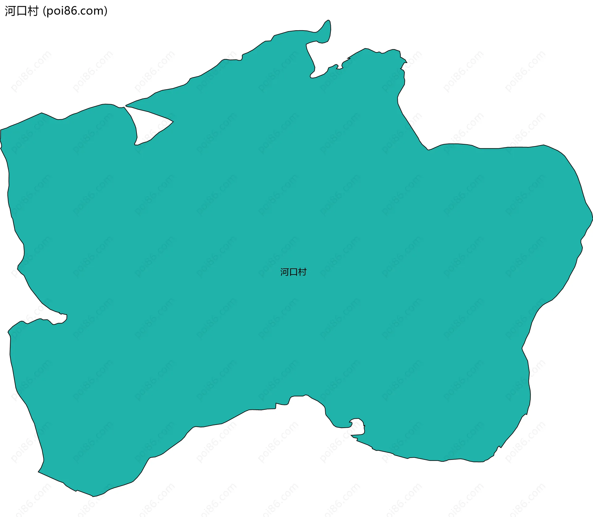 河口村边界地图