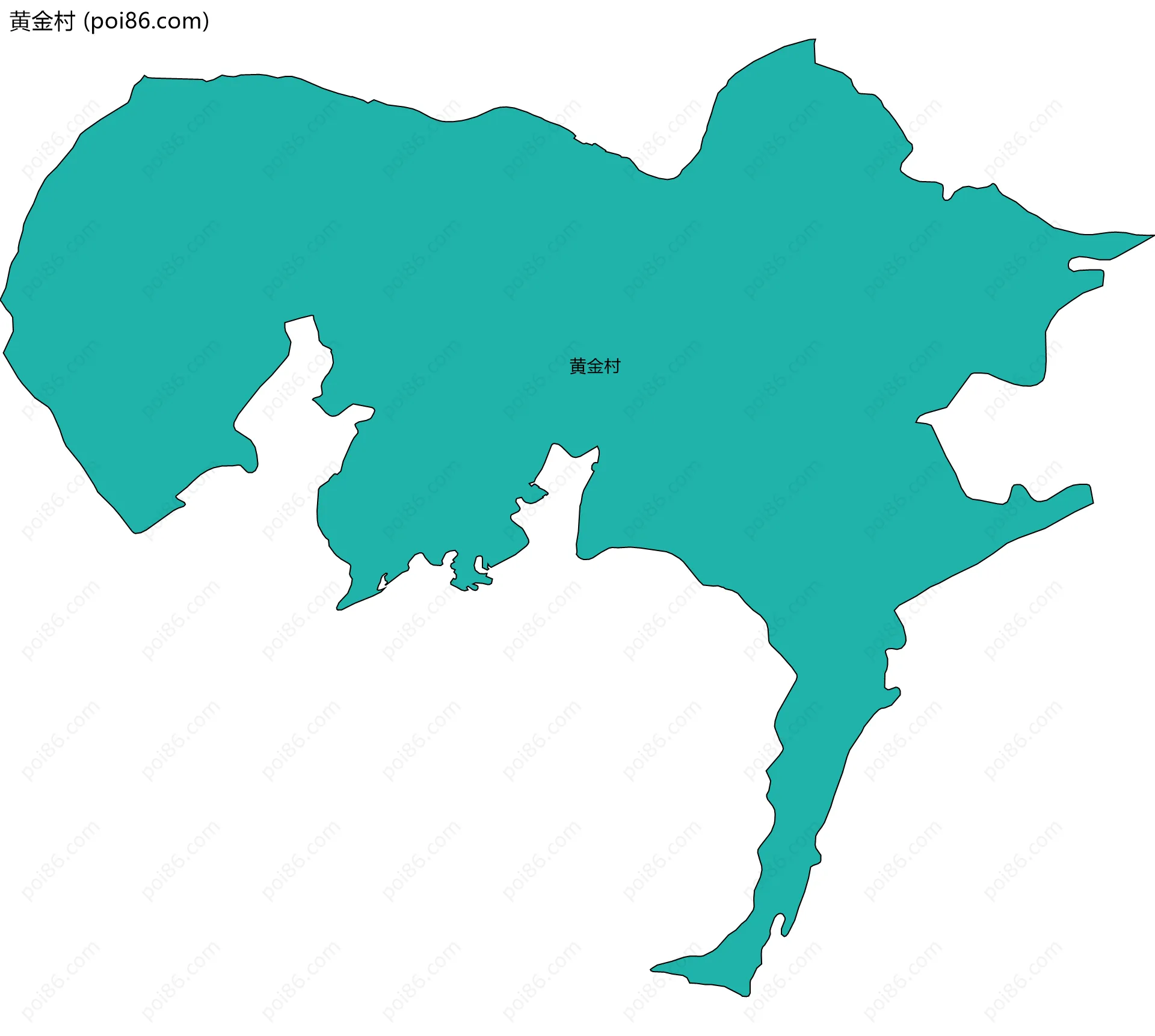 黄金村边界地图