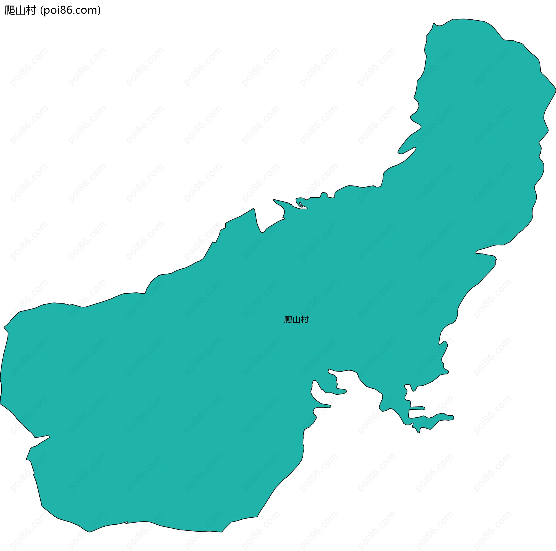 爬山村边界地图