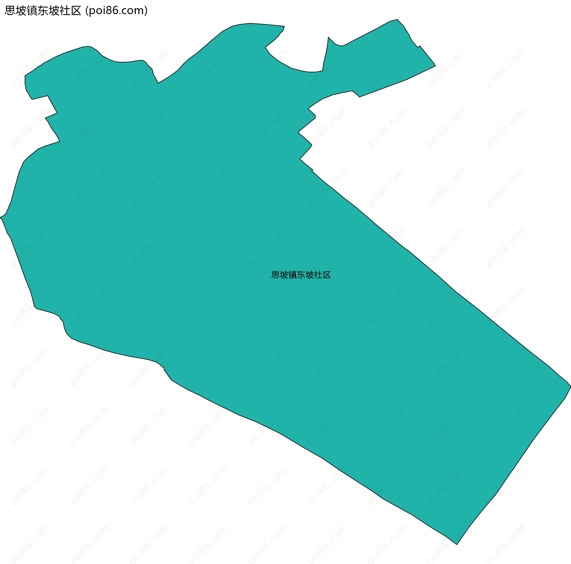 思坡镇东坡社区边界地图