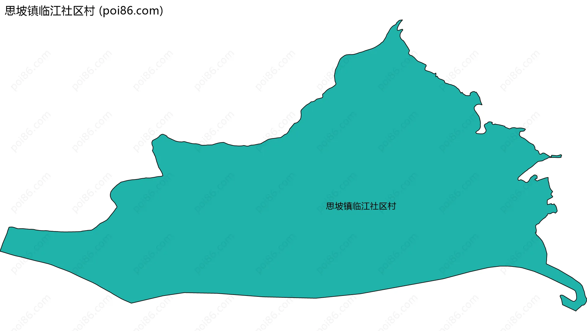 思坡镇临江社区村边界地图