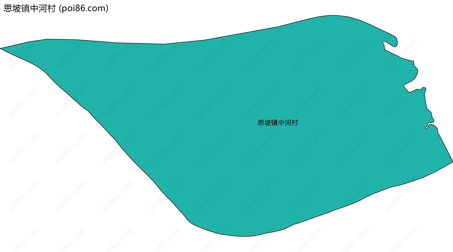 思坡镇中河村边界地图