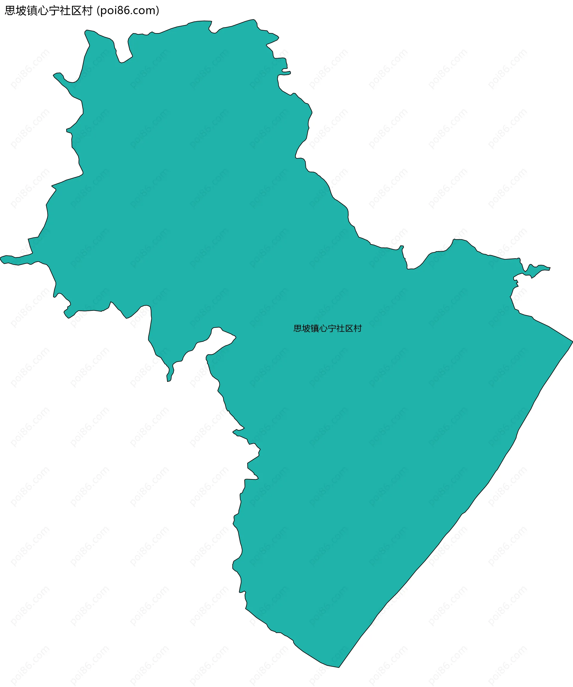 思坡镇心宁社区村边界地图