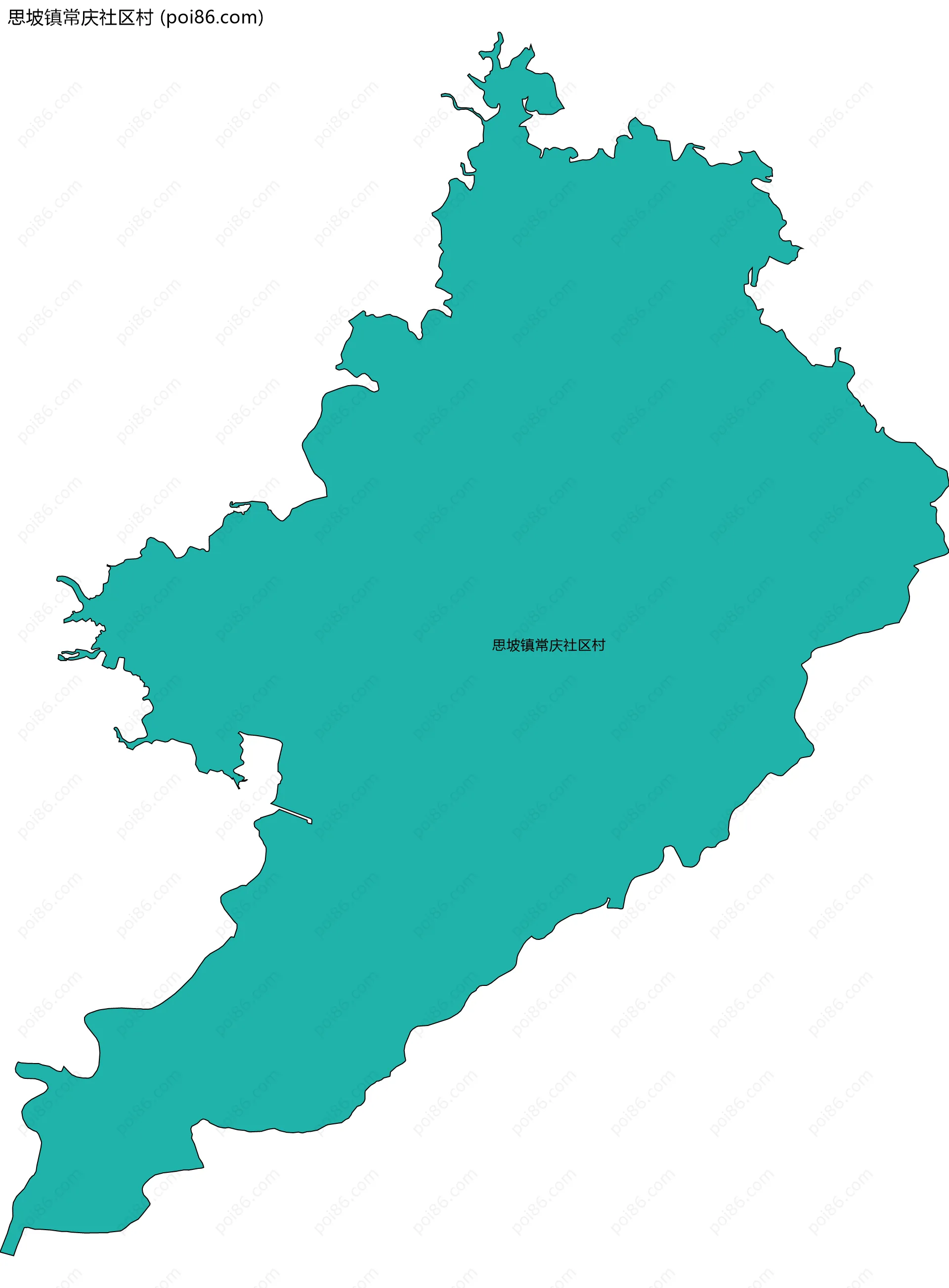 思坡镇常庆社区村边界地图