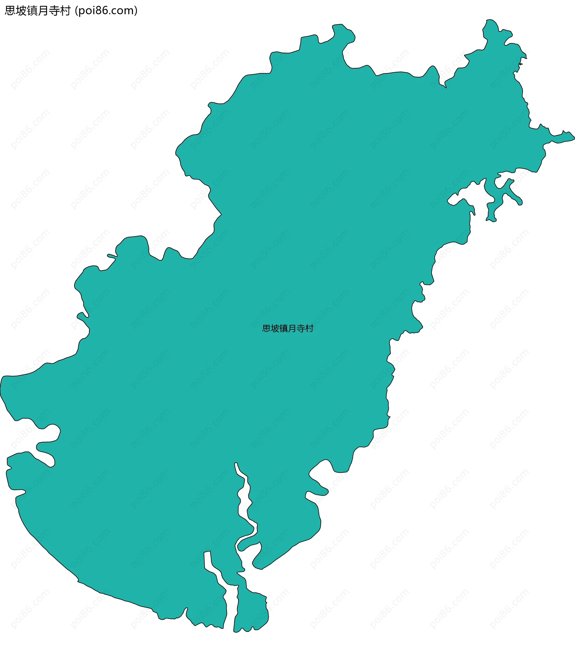 思坡镇月寺村边界地图