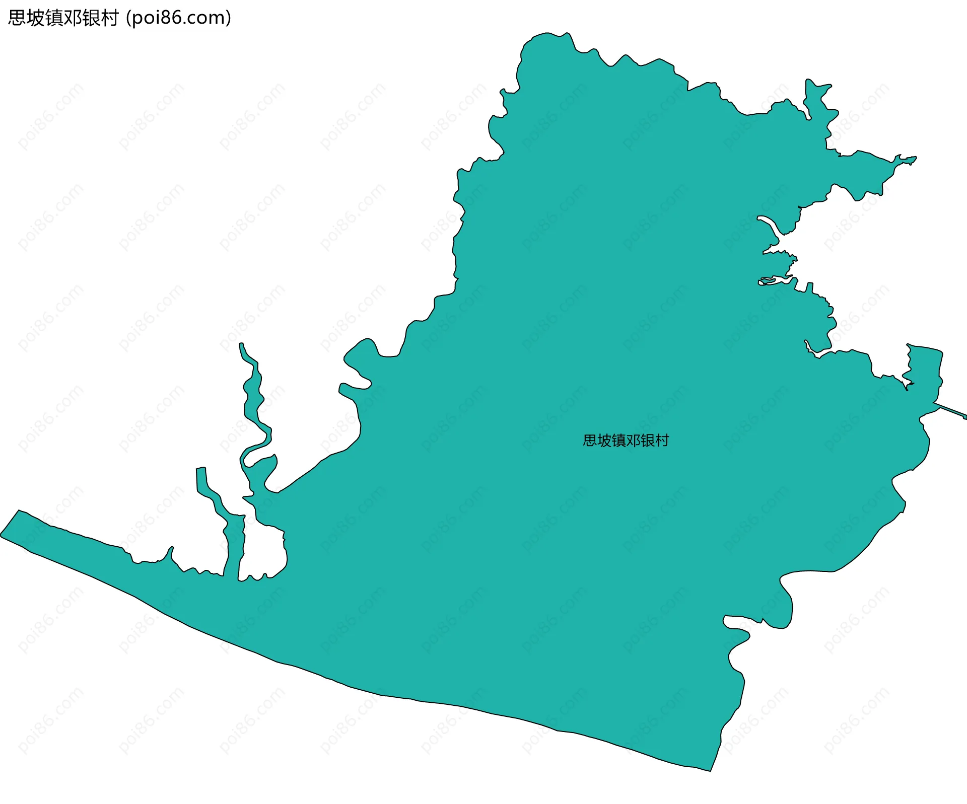 思坡镇邓银村边界地图