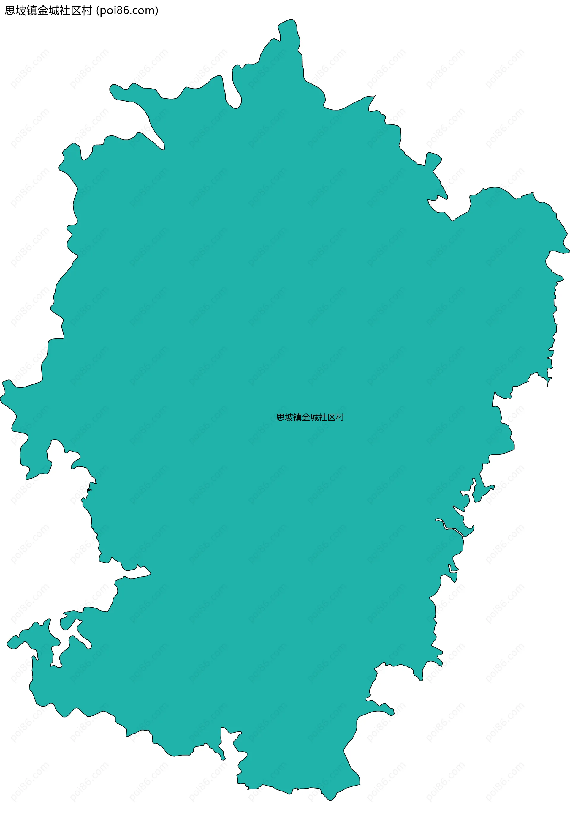 思坡镇金城社区村边界地图