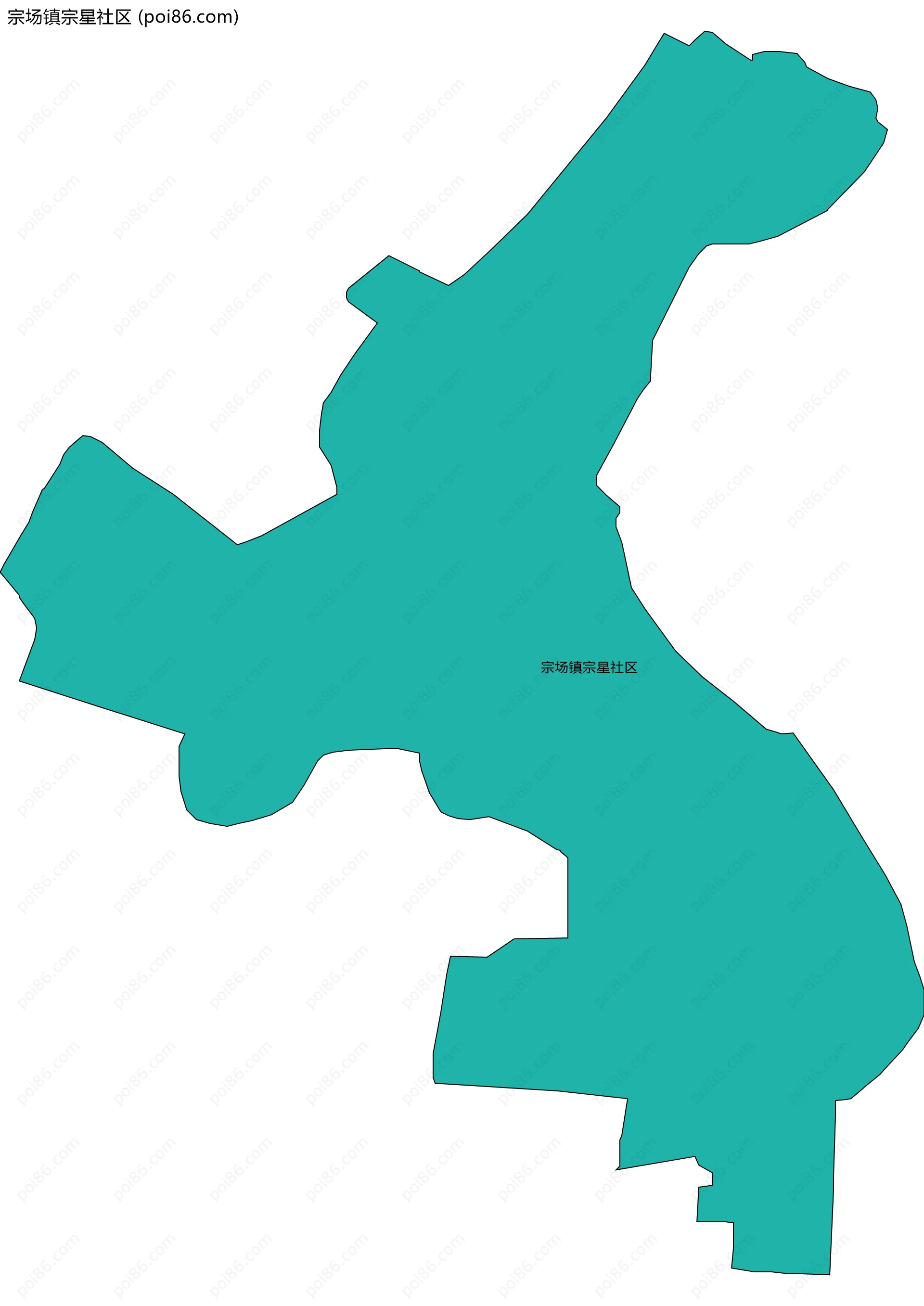 宗场镇宗星社区边界地图