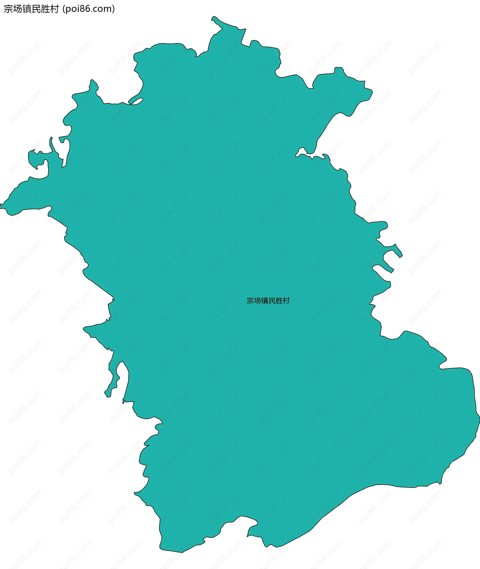 宗场镇民胜村边界地图
