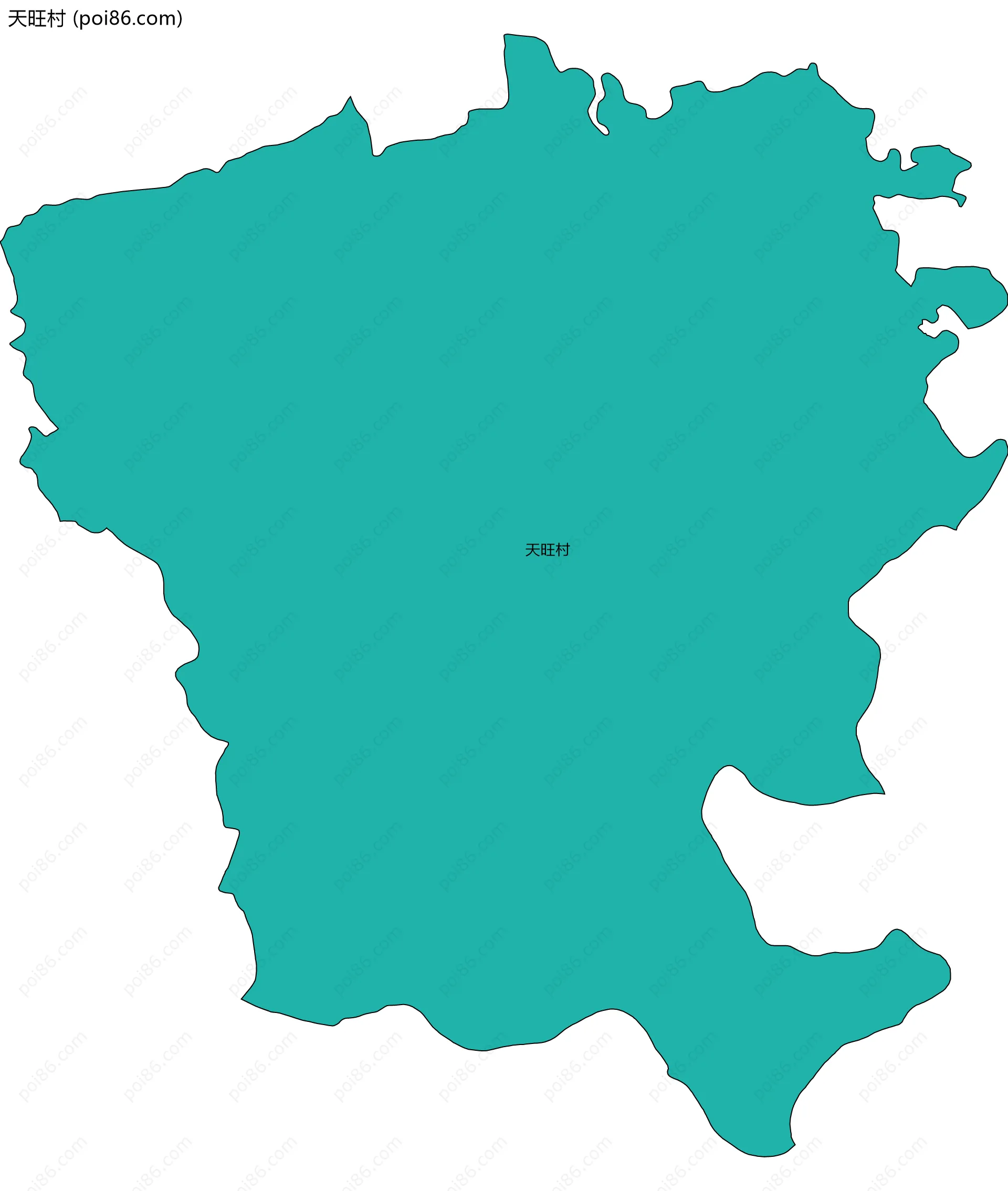 天旺村边界地图